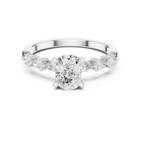 Apex Bloom Marquise Diamond Hidden Halo Ring