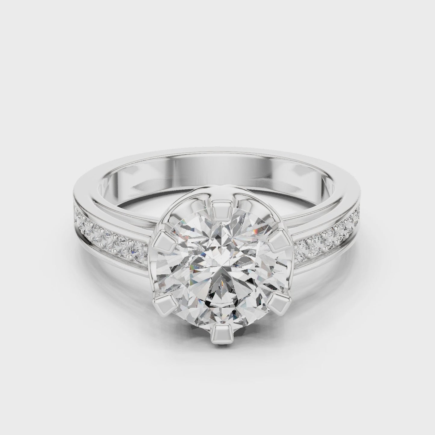 Apex Light Round Solitaire Diamond Engagement Ring