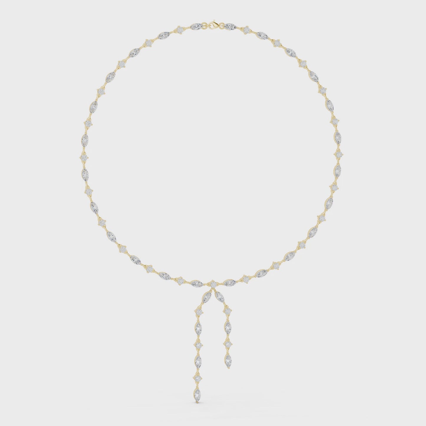 Elegant Everyday Luxury Pendant Marquise Diamond Drop Necklace