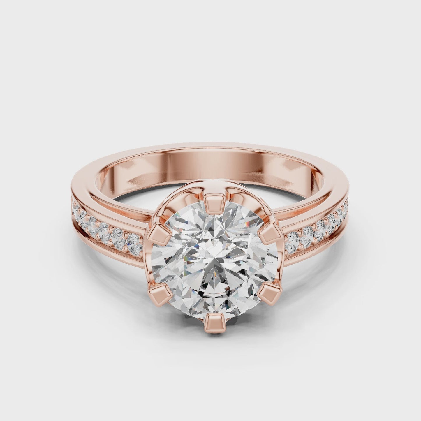 Apex Light Round Solitaire Diamond Engagement Ring