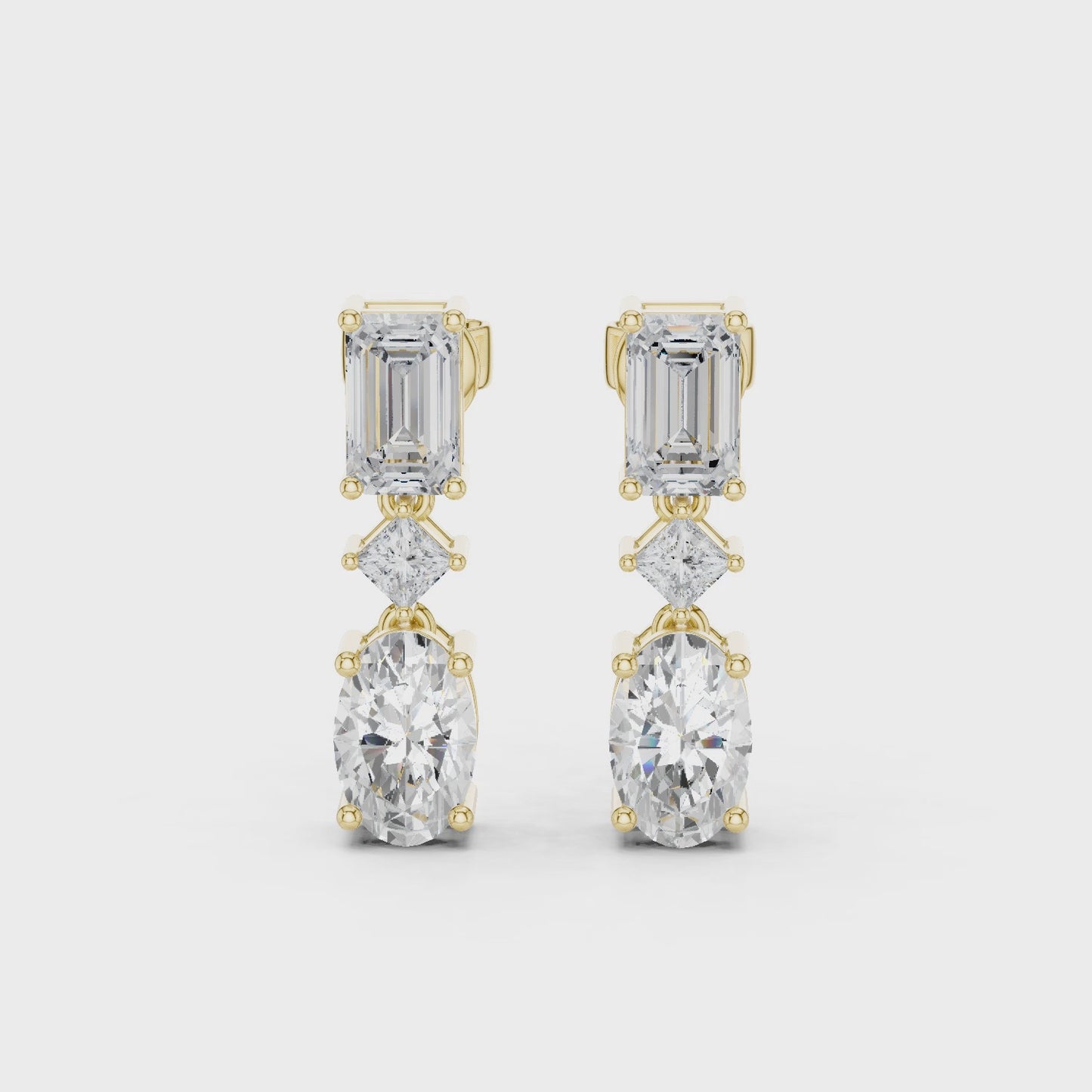 Trinity Radiance Drop Earrings