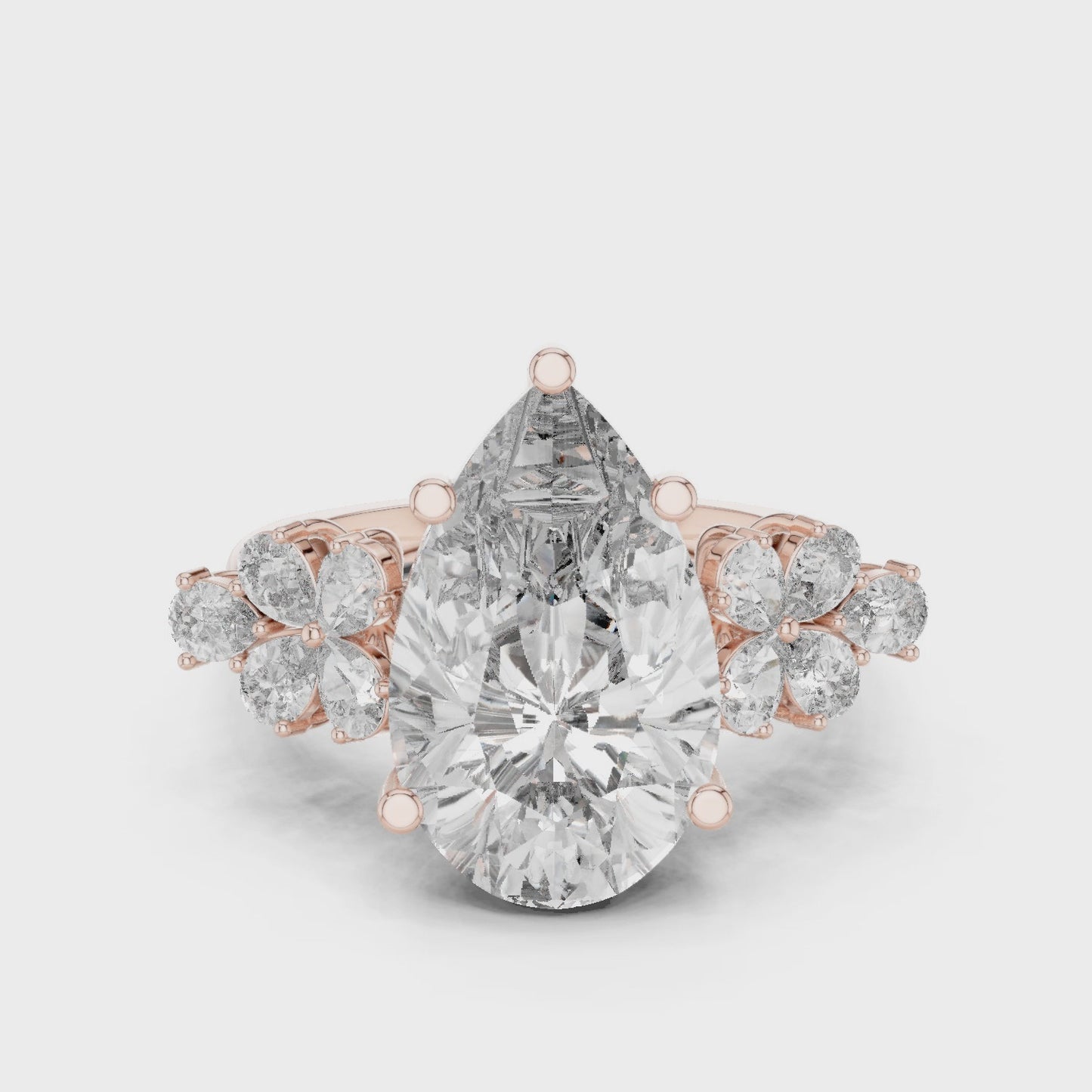 Petalora Pear Luxury Statement Ring