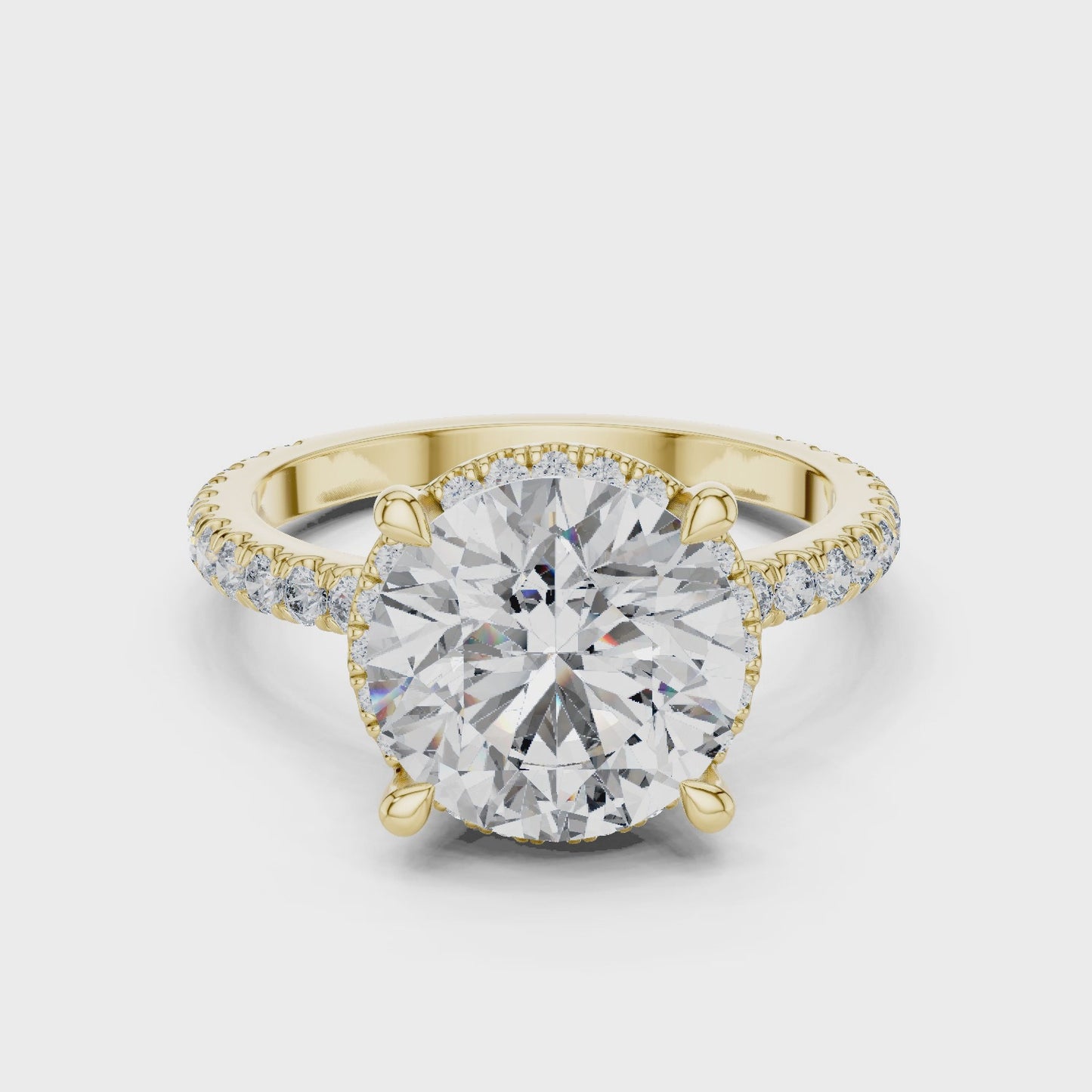 Halo Elevation Round Diamond Hidden Halo Solitaire Ring