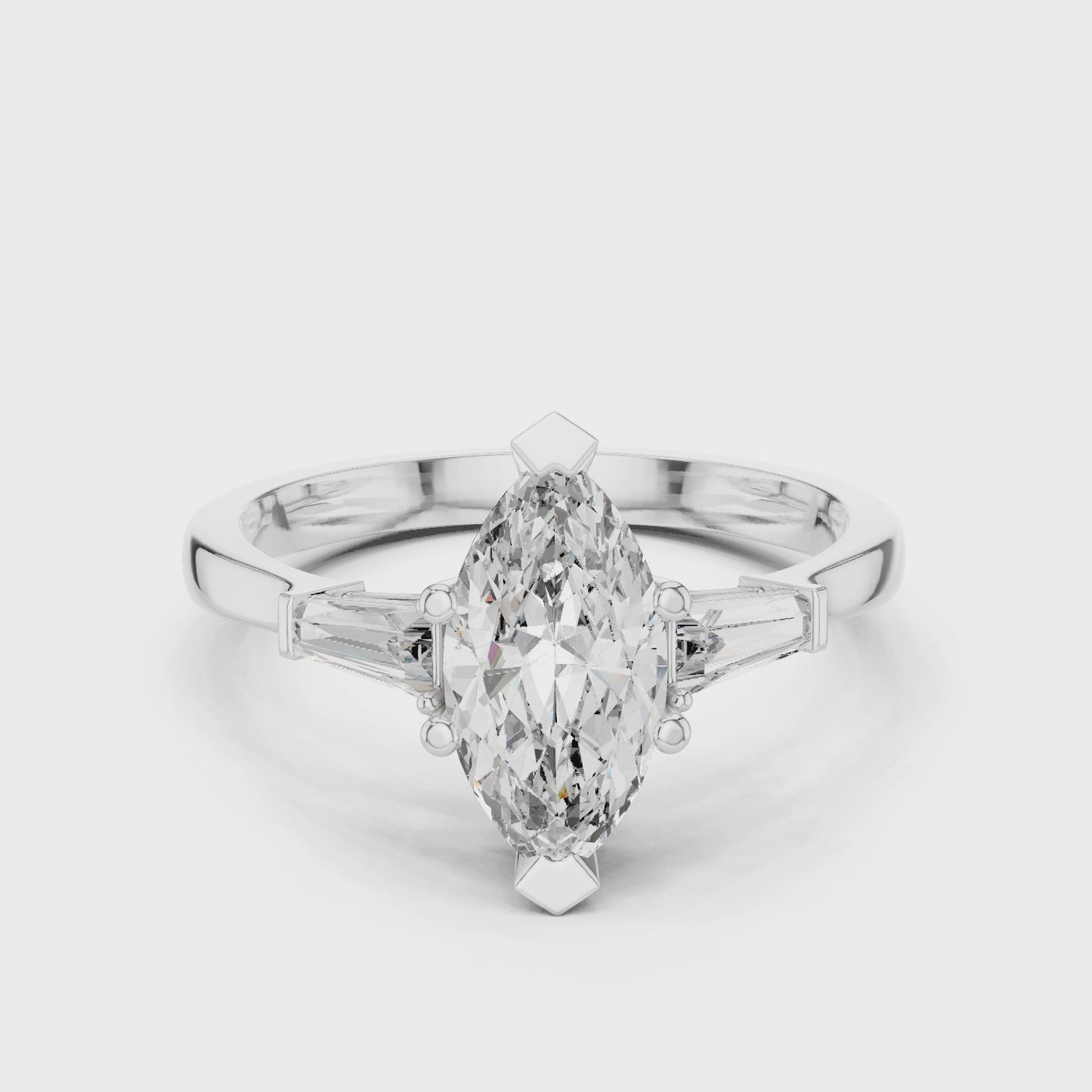 Virelia Marquise Three-Stone Ring