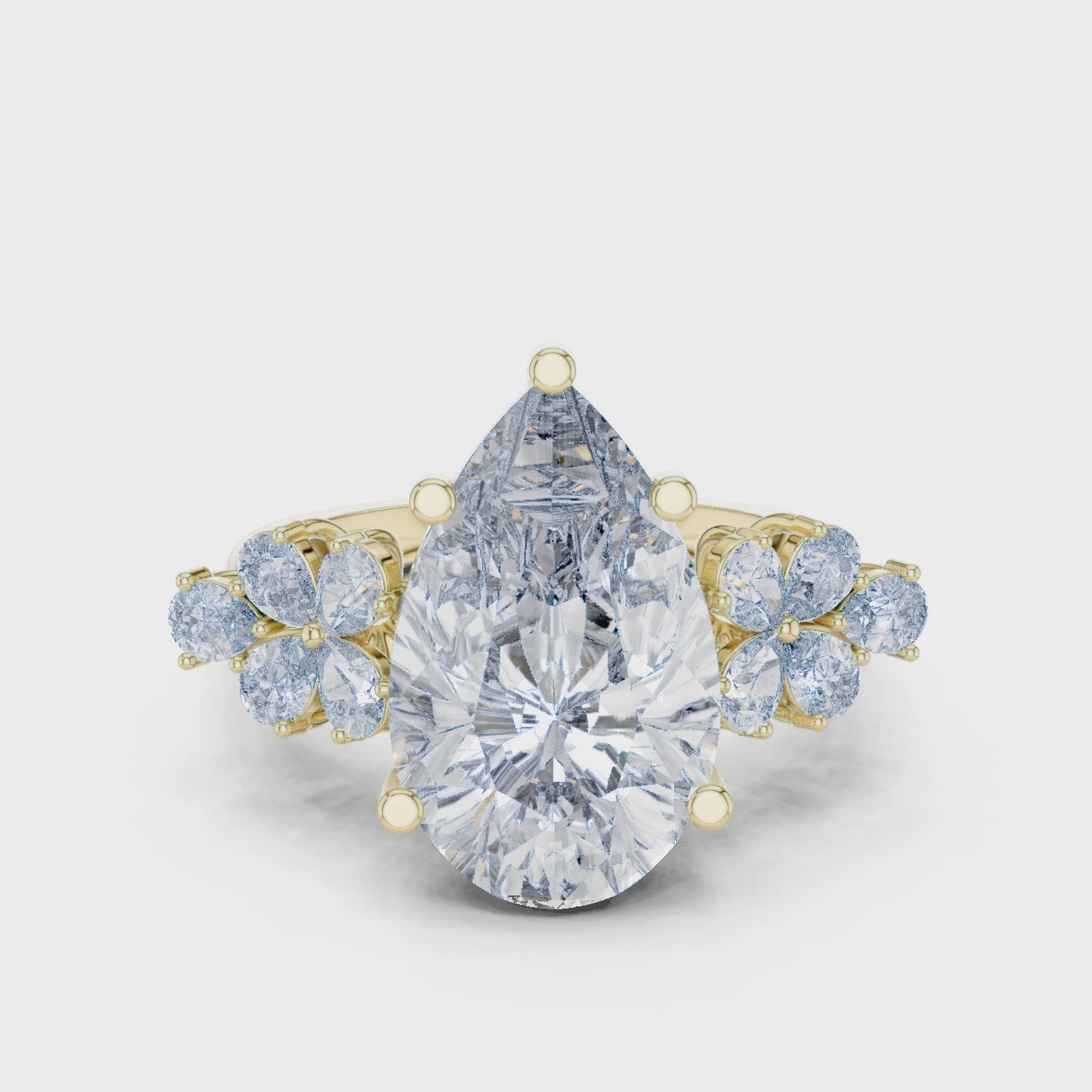 Petalora Pear Luxury Statement Ring