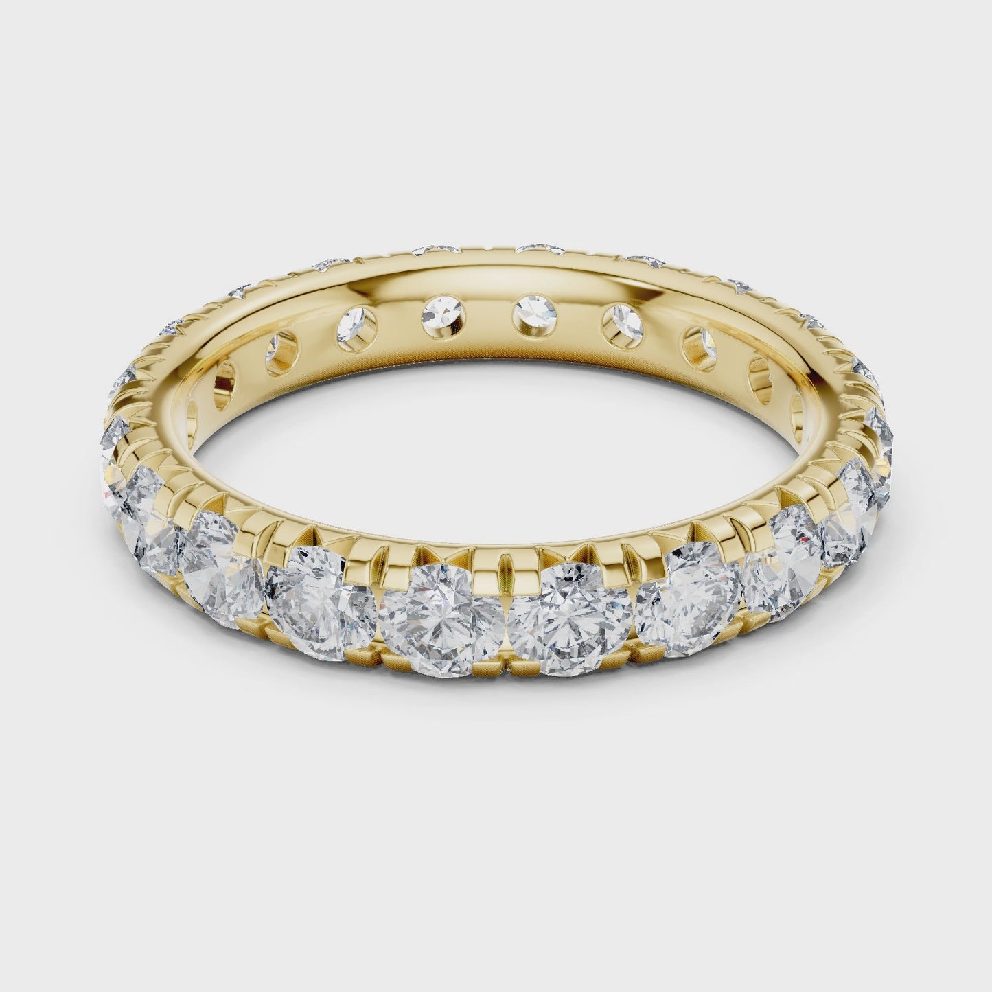 Essential Spark Edit Round Diamond Half Eternity Band Ring
