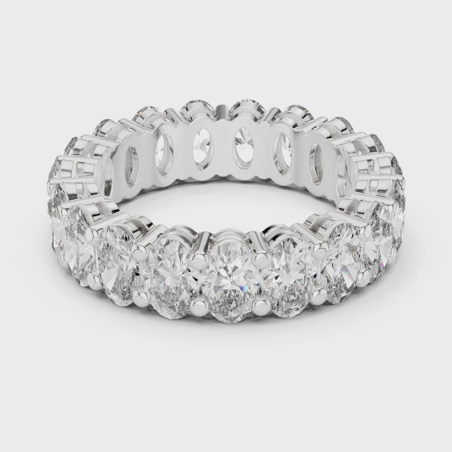 Endless Oval Signature Diamond Eternity Band Ring