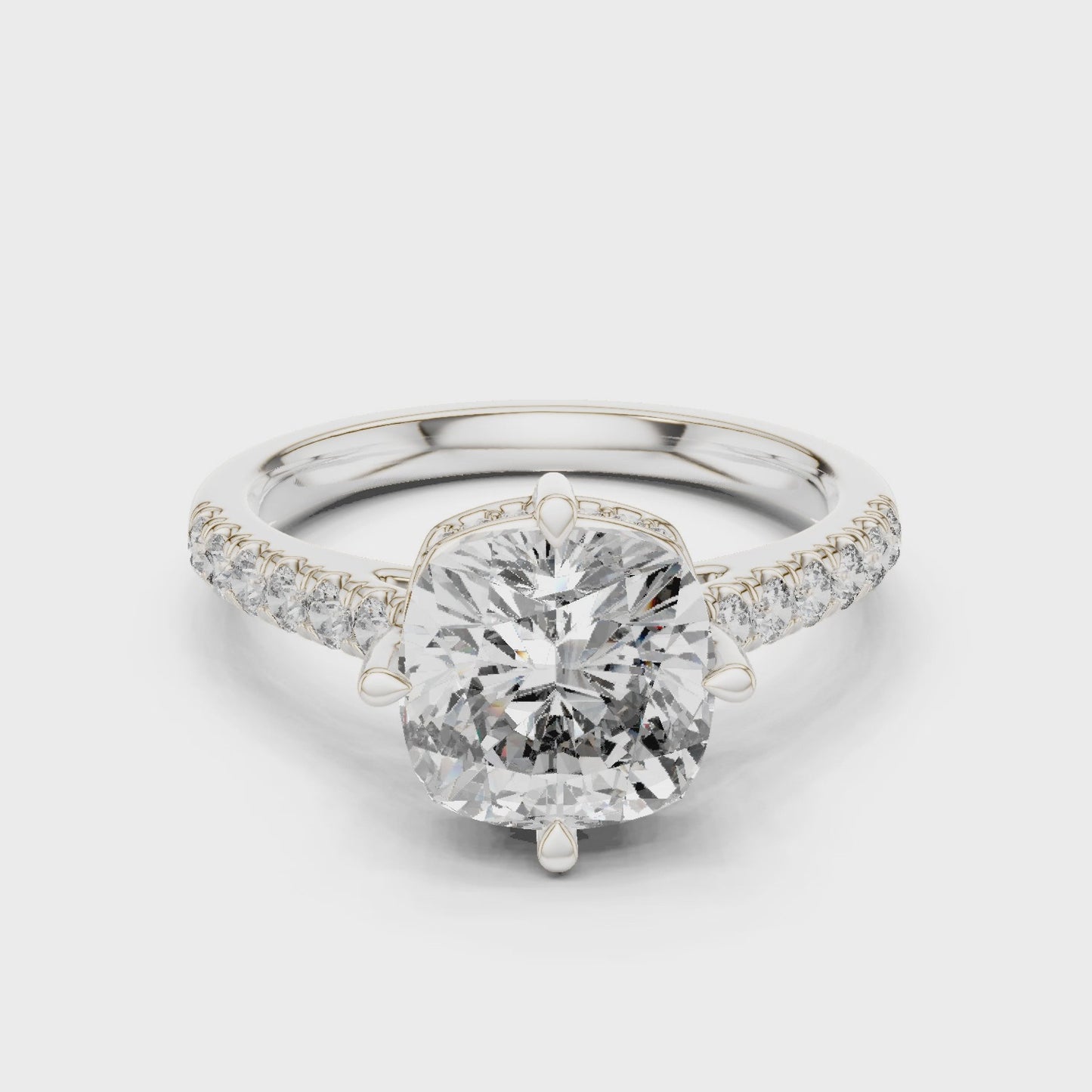 Lunara Classic Elegance Cushion Cut Solitaire Ring