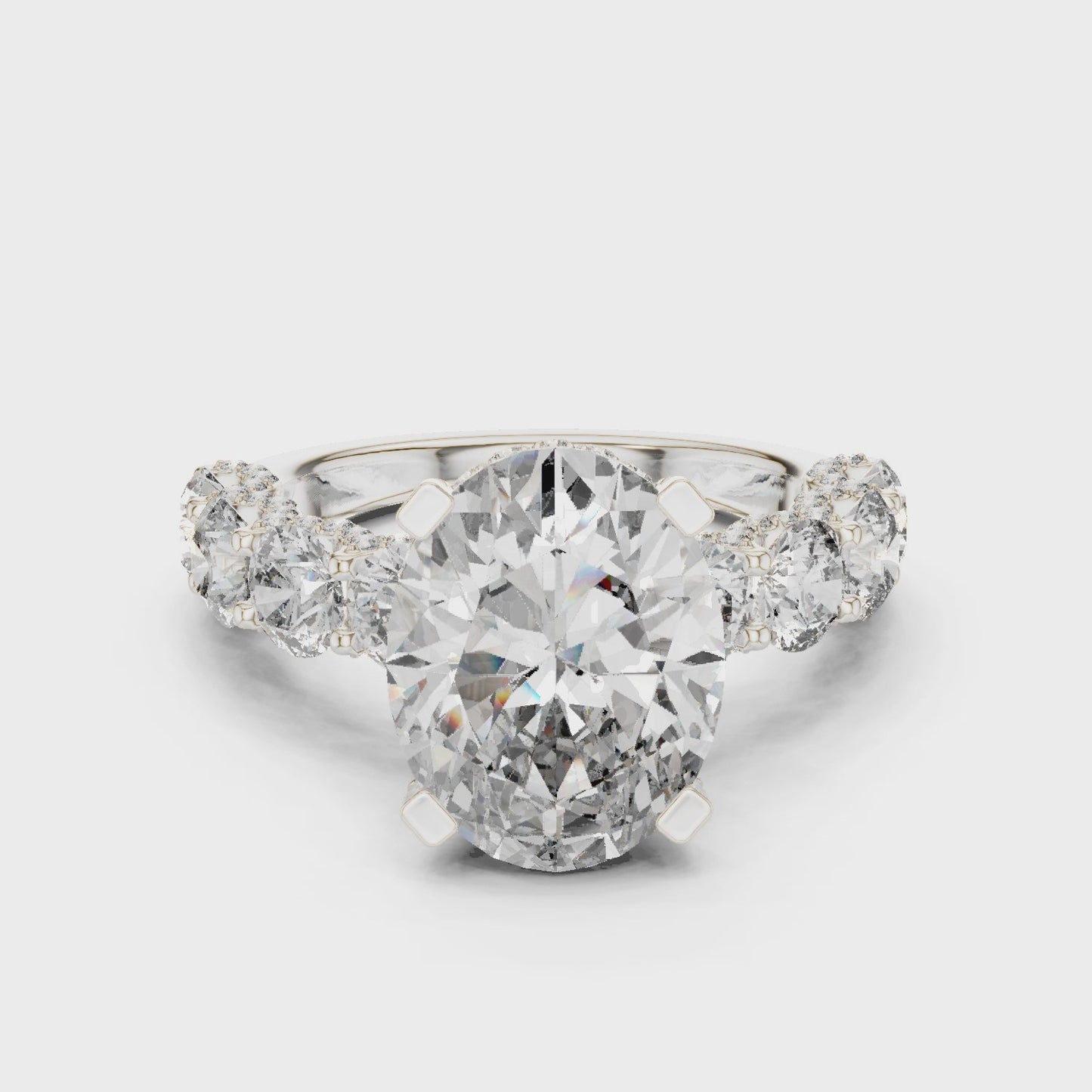 Aurielle Oval Diamond Cluster Ring
