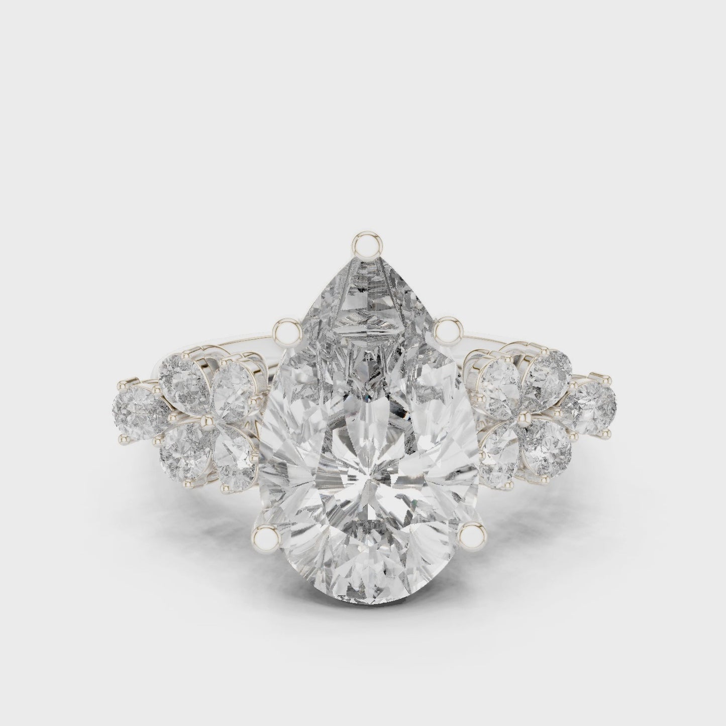 Petalora Pear Luxury Statement Ring