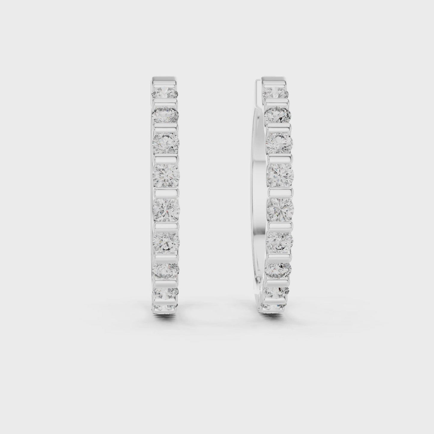Inside-Out Diamond Hoop Earrings – Brilliant Round Diamond Sparkle