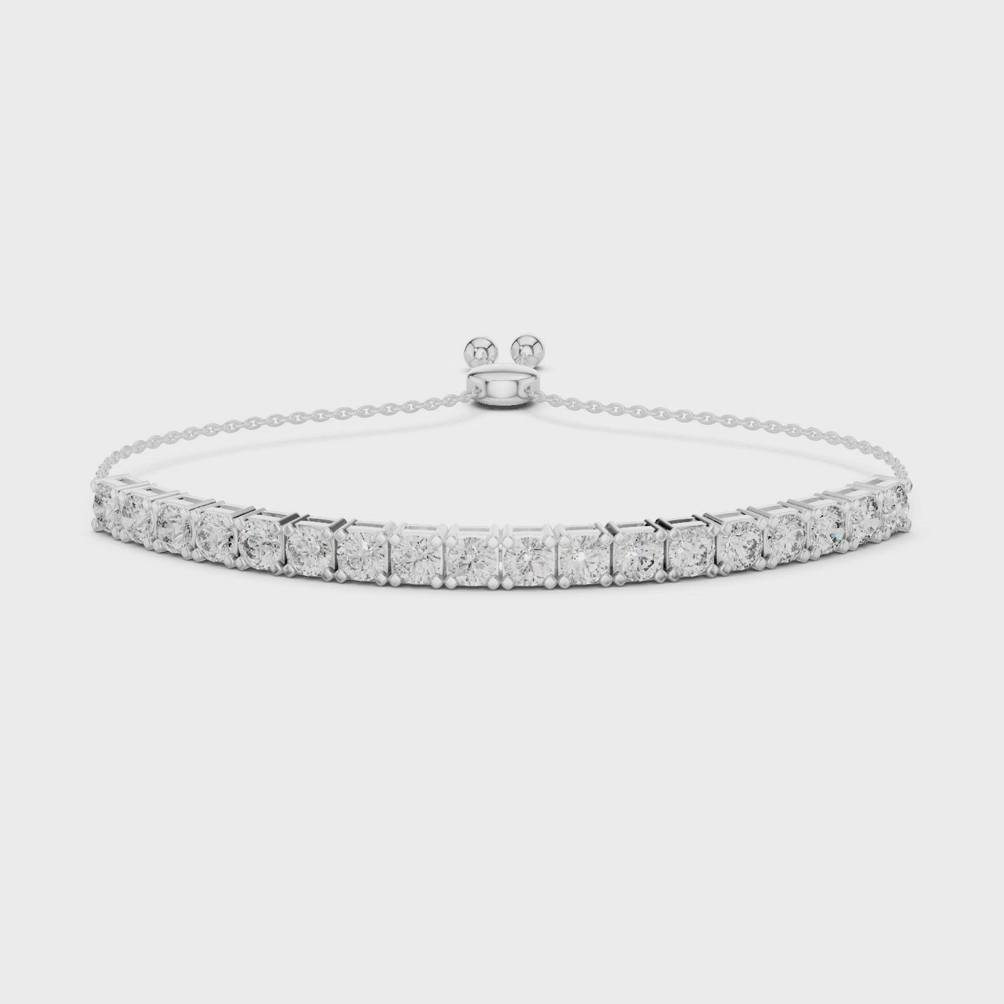 Everyday Luxury Adjustable Round Diamond Tennis Bracelet