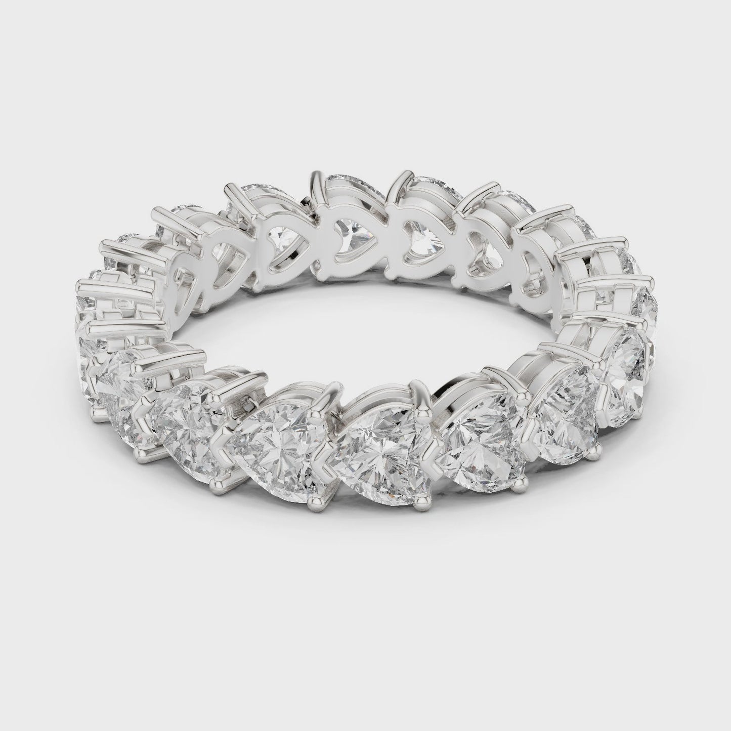 Pulse Icon Heart Diamond Eternity Band Ring