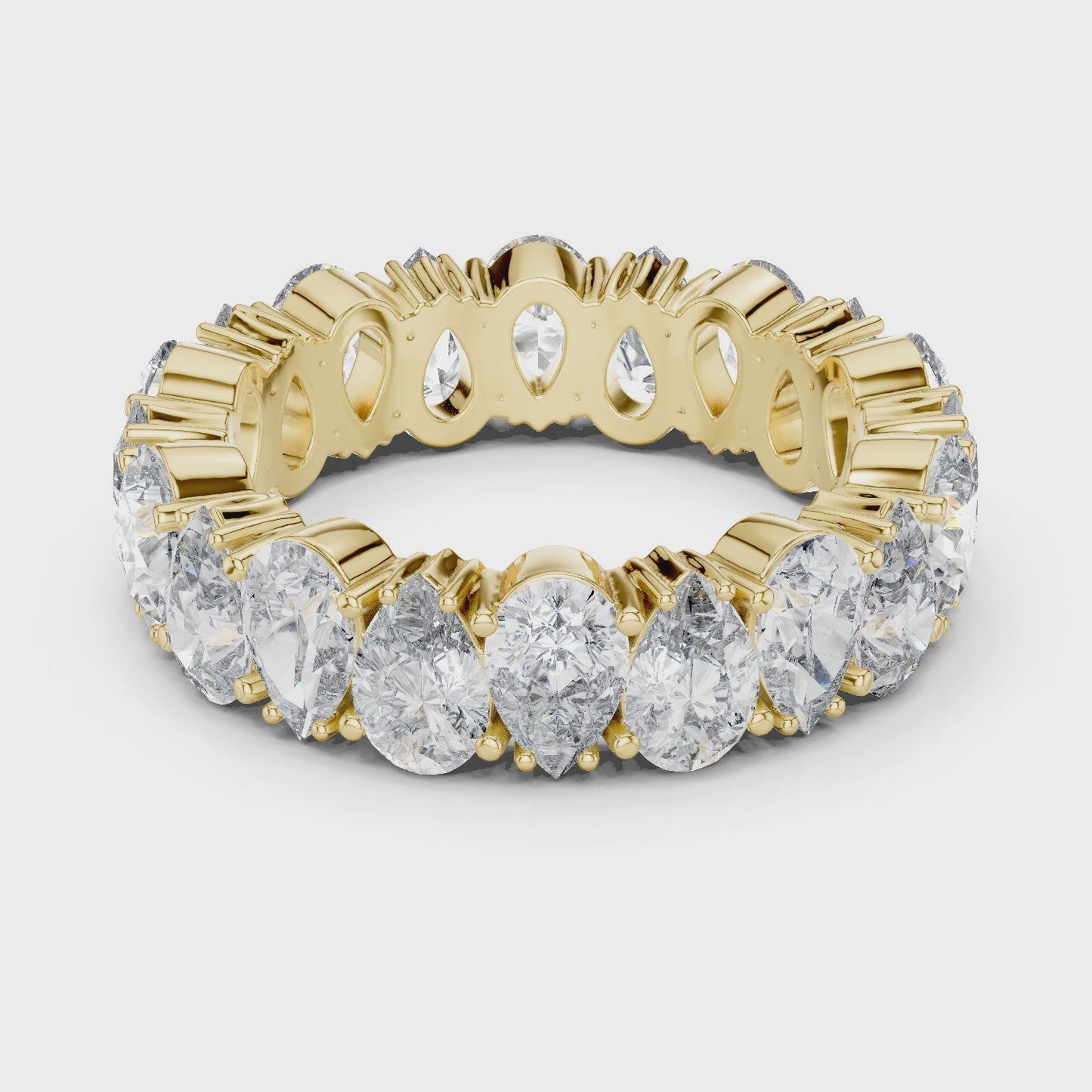 Lustre Sequence Pear & Oval Diamond Eternity Band Ring