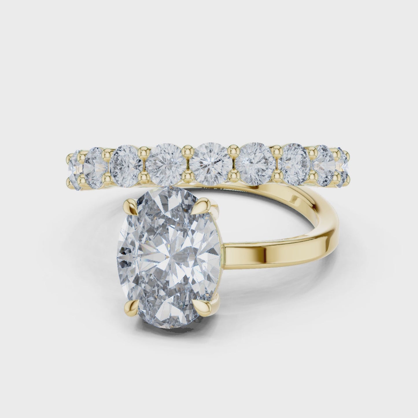 Solivara Orbit Contemporary Luxury Oval Ring