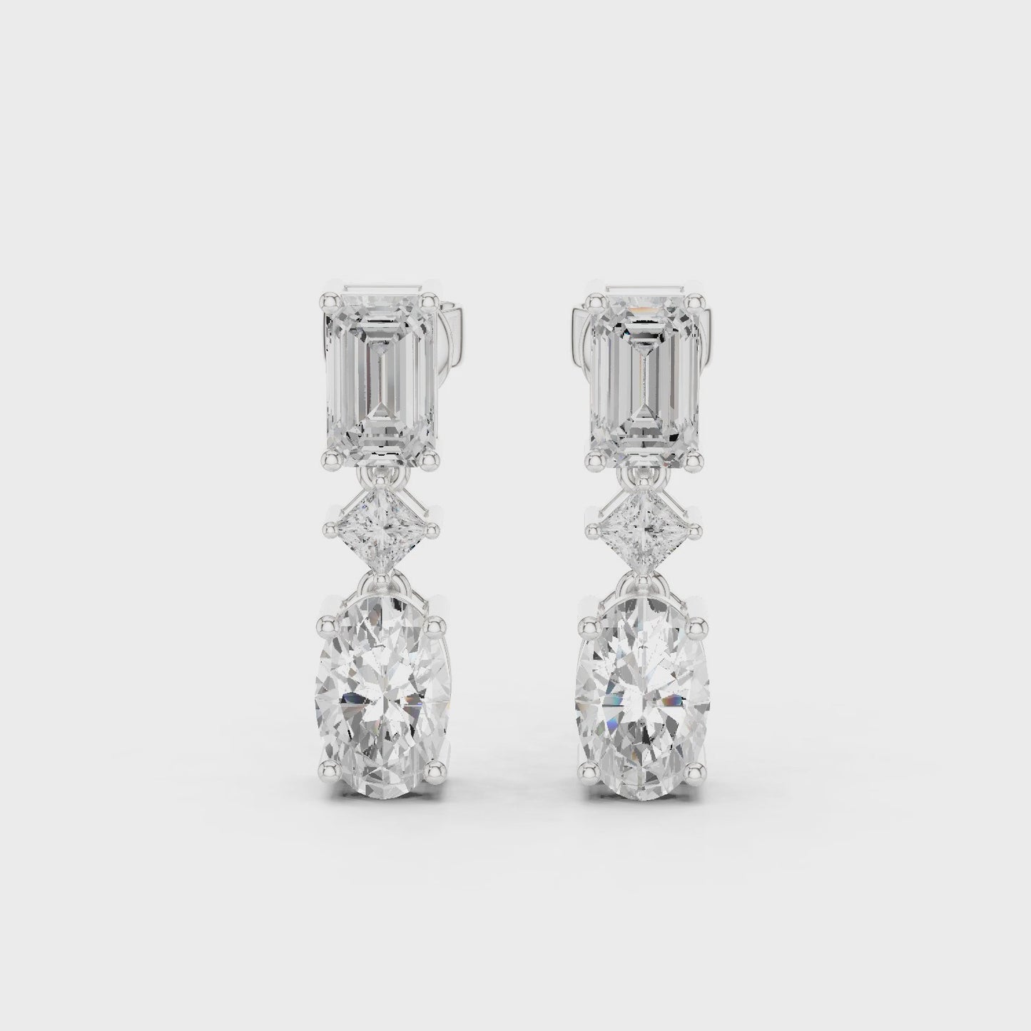Trinity Radiance Drop Earrings