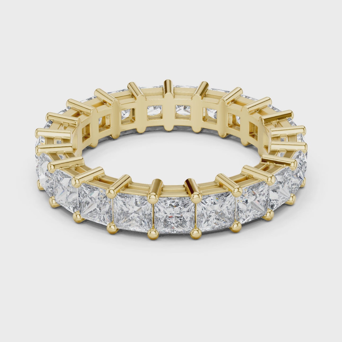 Oval Infinity Code Diamond Eternity Band Ring