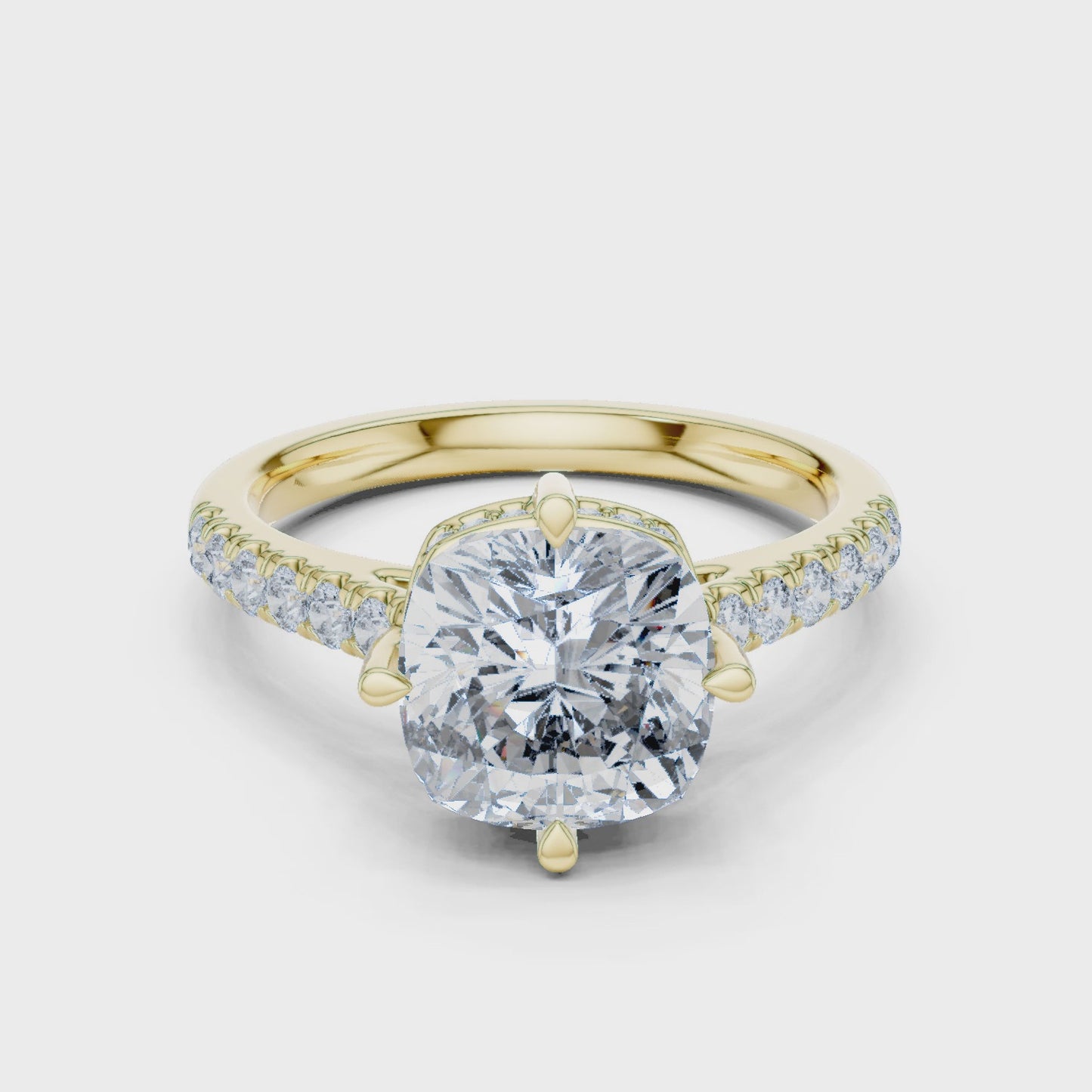 Lunara Classic Elegance Cushion Cut Solitaire Ring