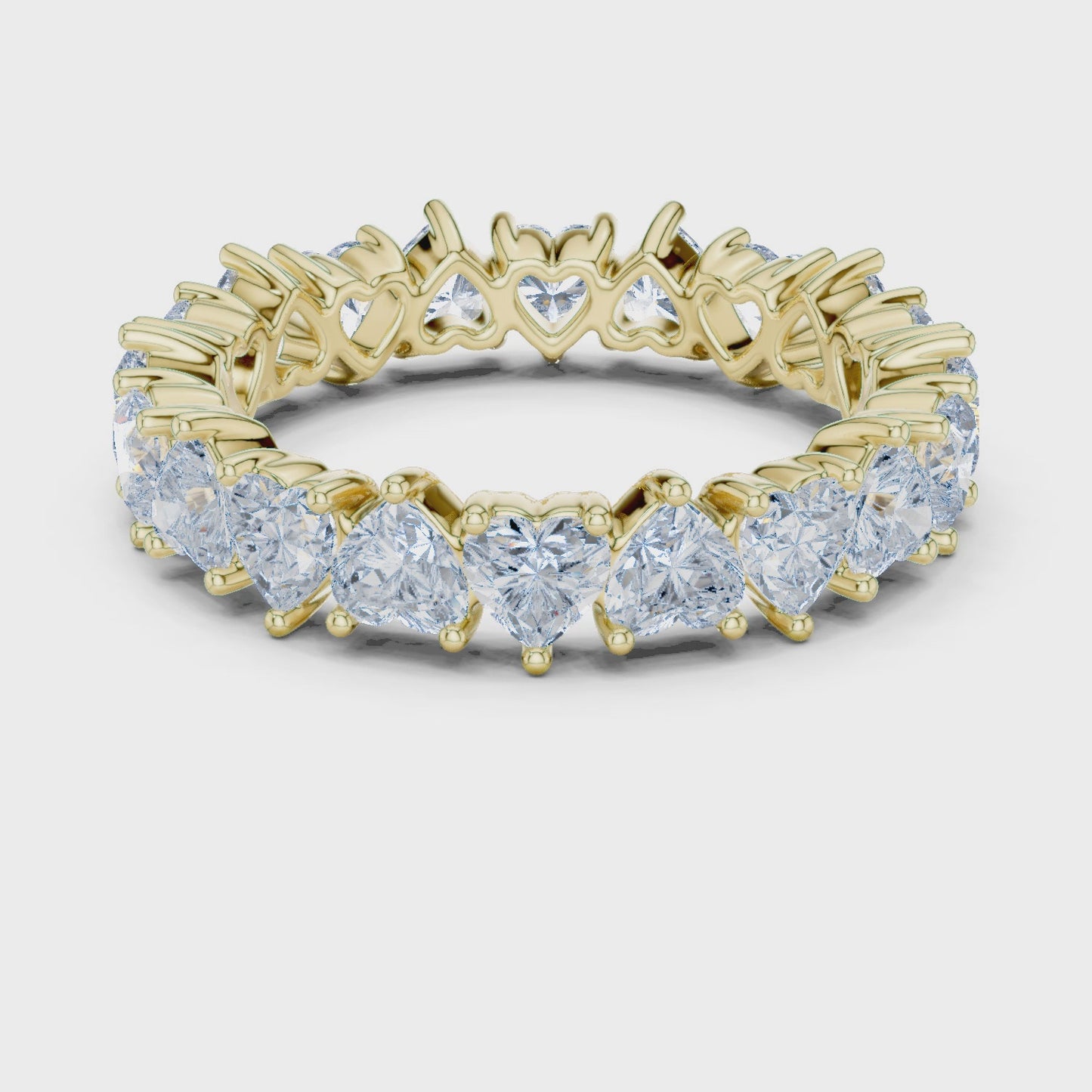 Heartbeat Halo Heart Diamond Eternity Band Ring