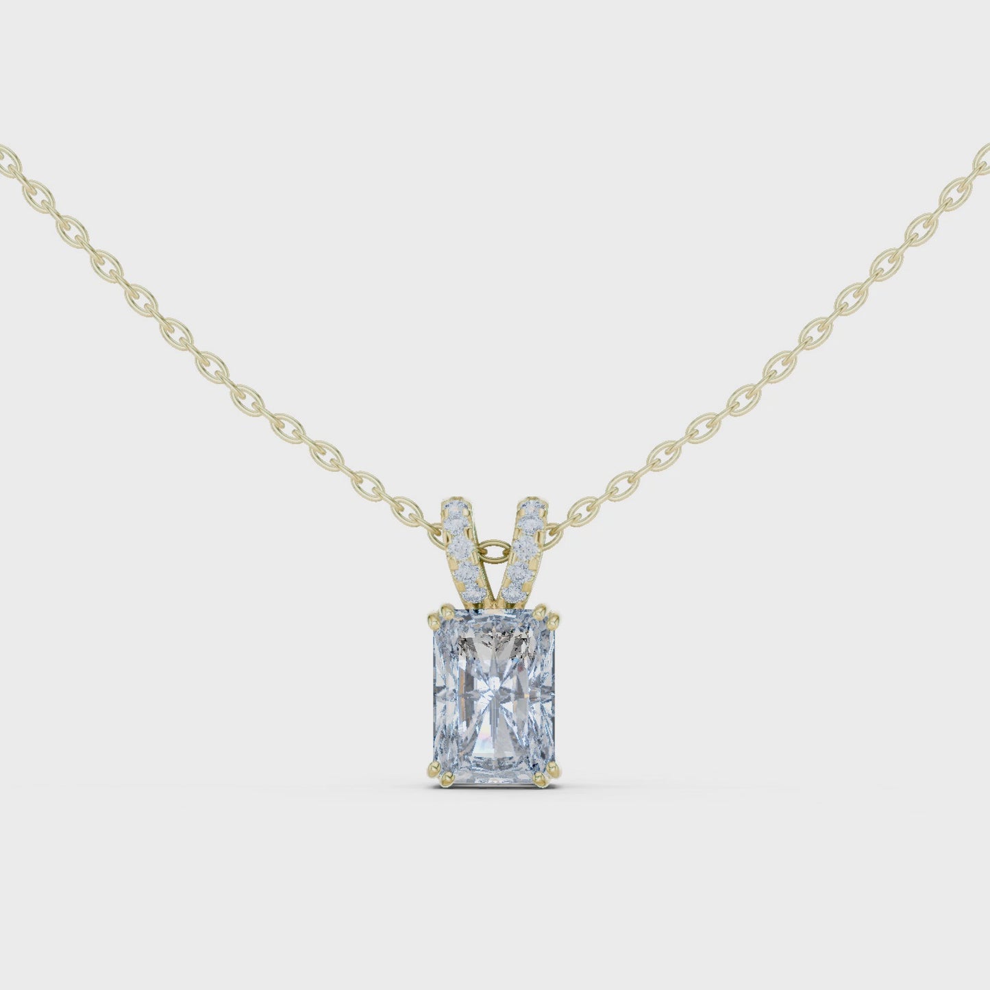 Timeless Everyday Brilliance Radiant Cut Diamond Solitaire Pendant