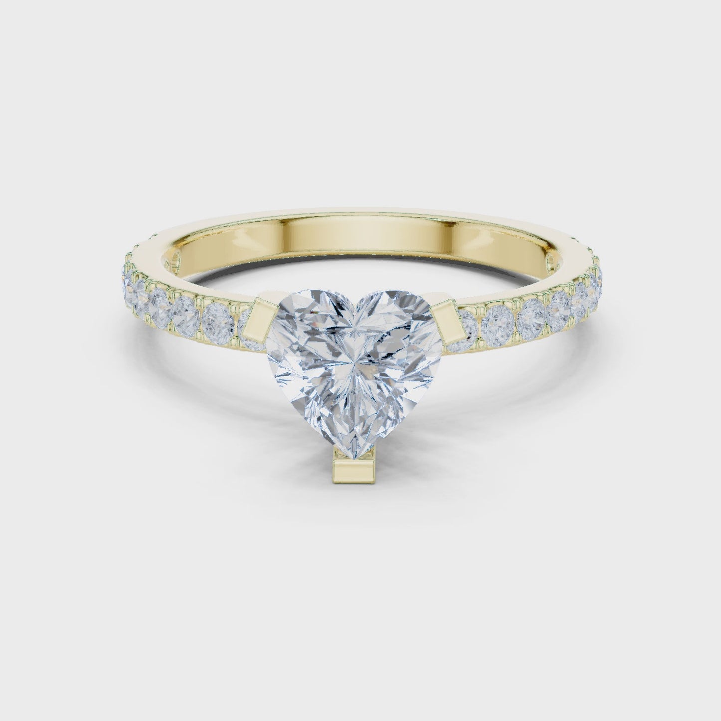 Pulse Heart Diamond Solitaire Promise Ring