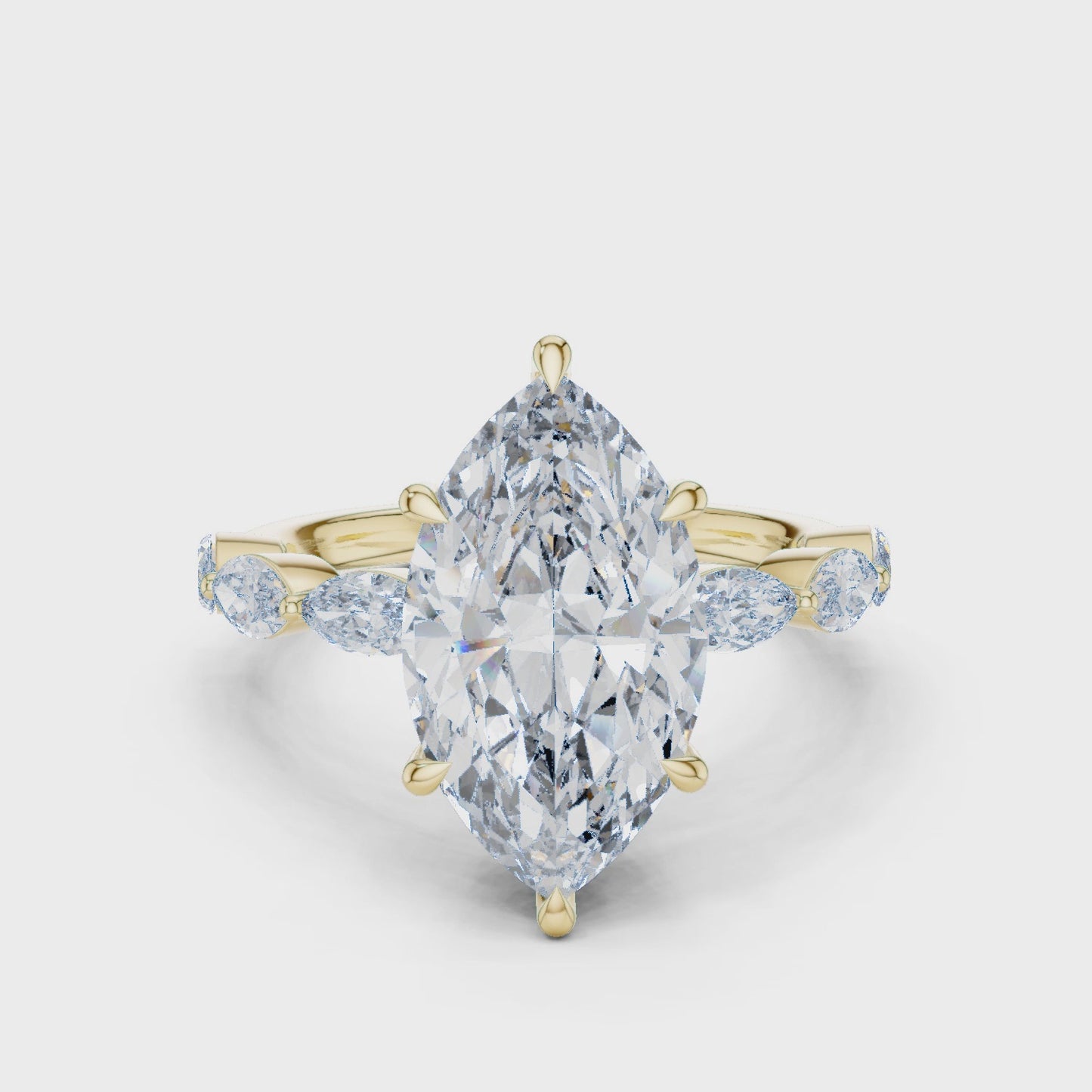 Celestia Elegant Luxury Marquise Diamond Accent Ring