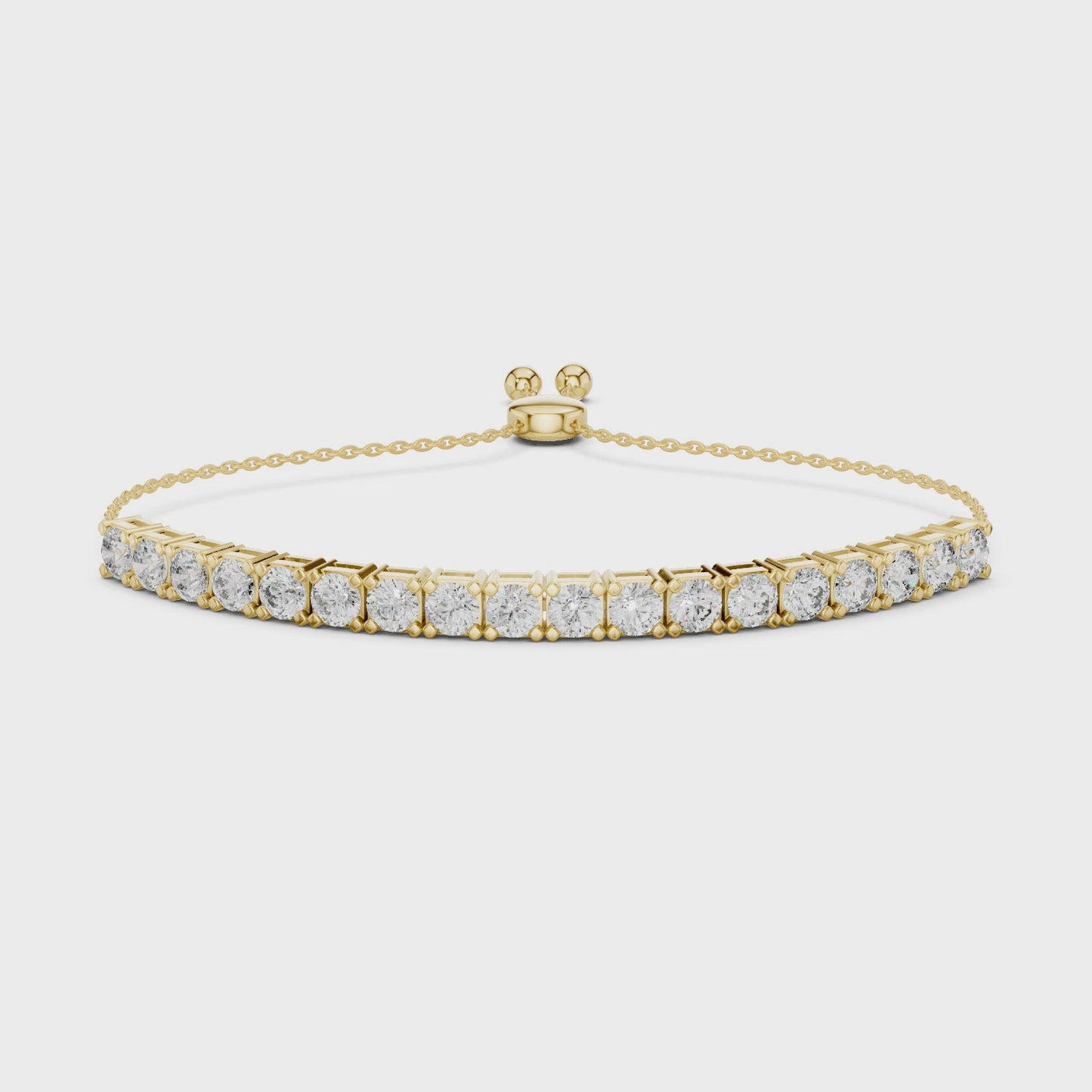 Everyday Luxury Adjustable Round Diamond Tennis Bracelet