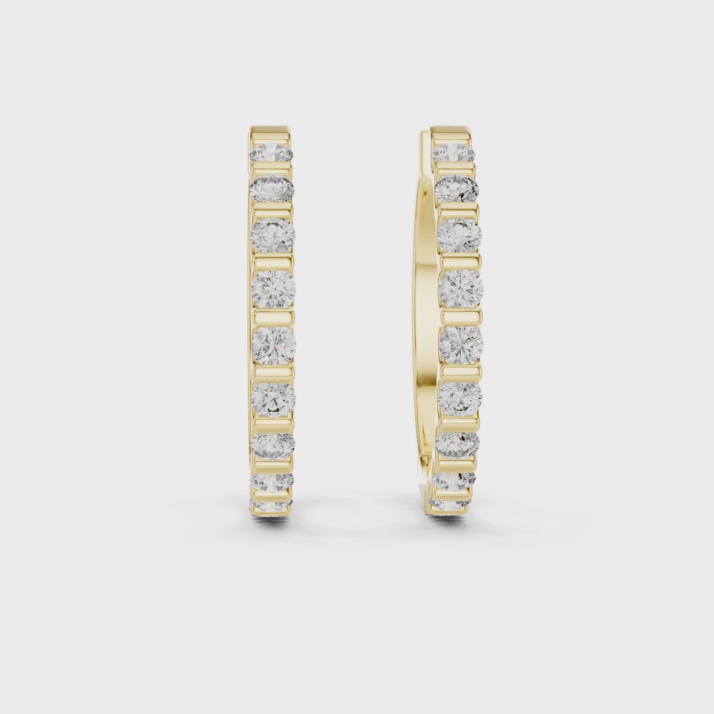 Inside-Out Diamond Hoop Earrings – Brilliant Round Diamond Sparkle