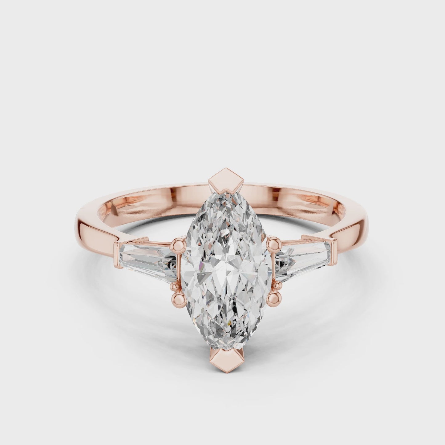 Virelia Marquise Three-Stone Ring