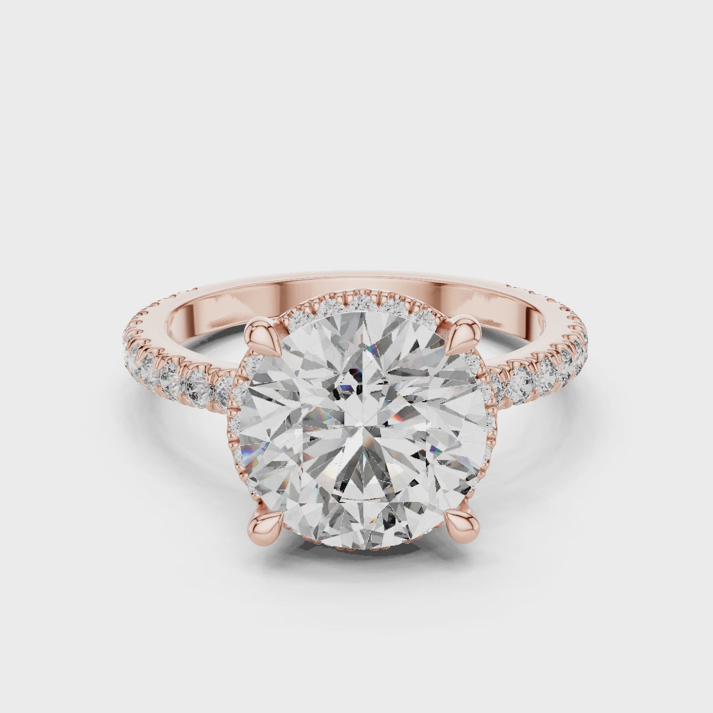Halo Elevation Round Diamond Hidden Halo Solitaire Ring