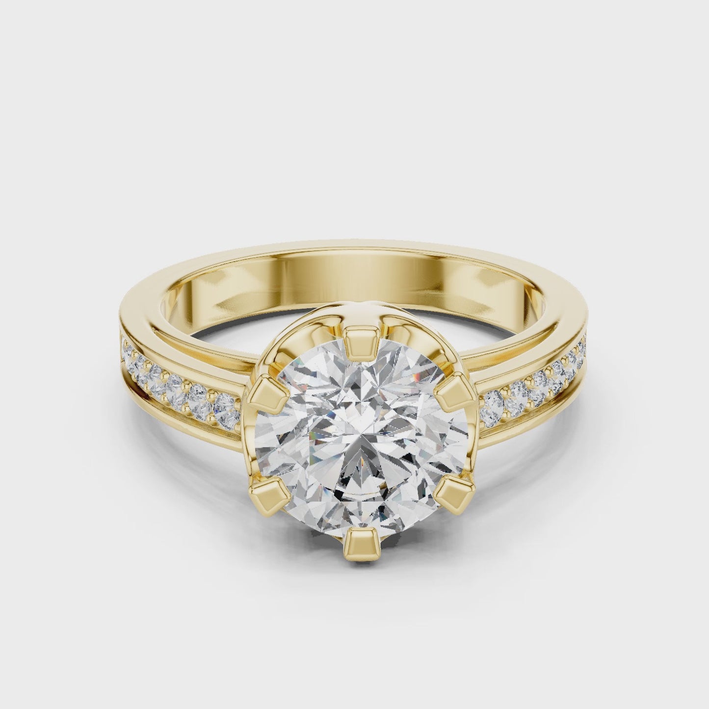 Apex Light Round Solitaire Diamond Engagement Ring