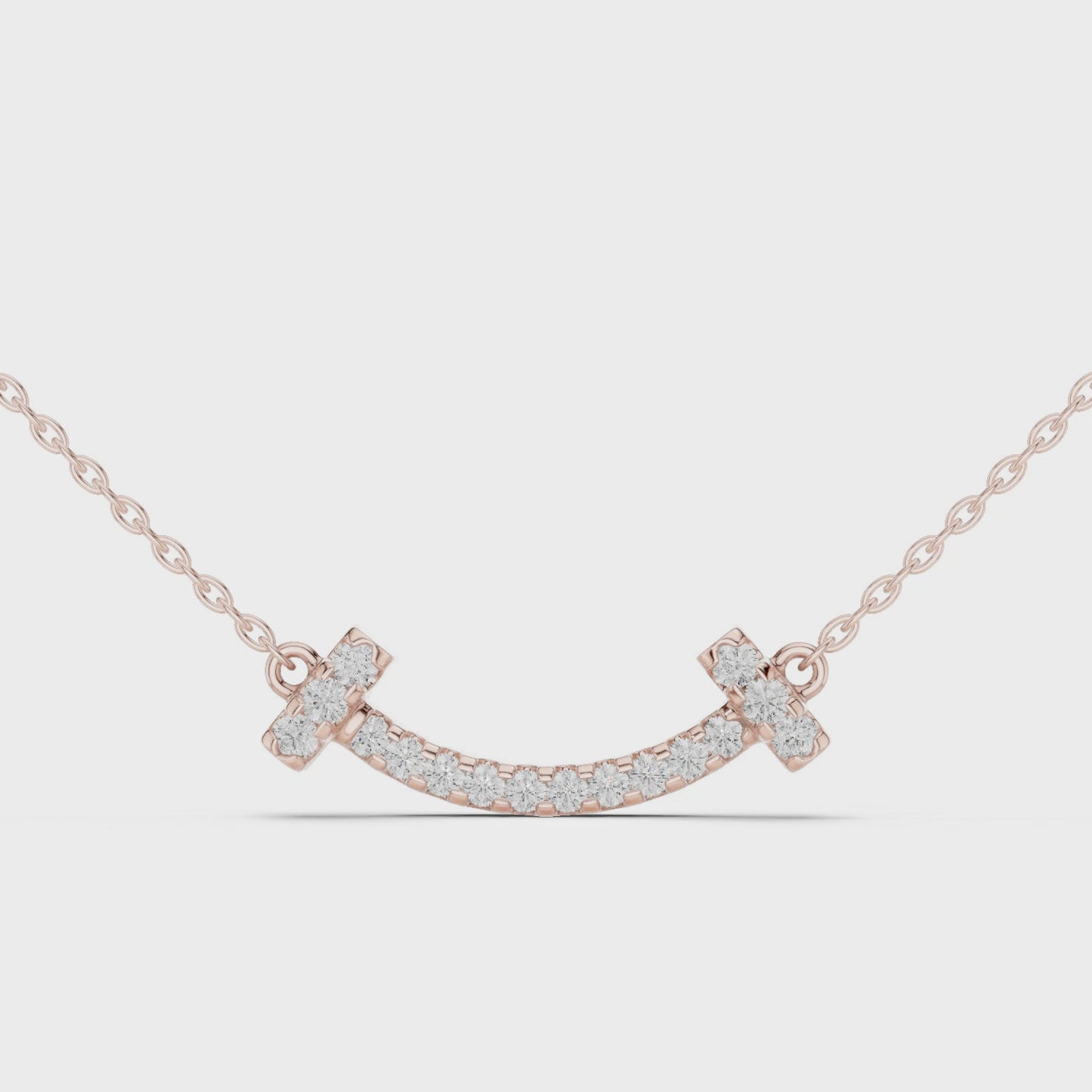Modern Arc Diamond Necklace