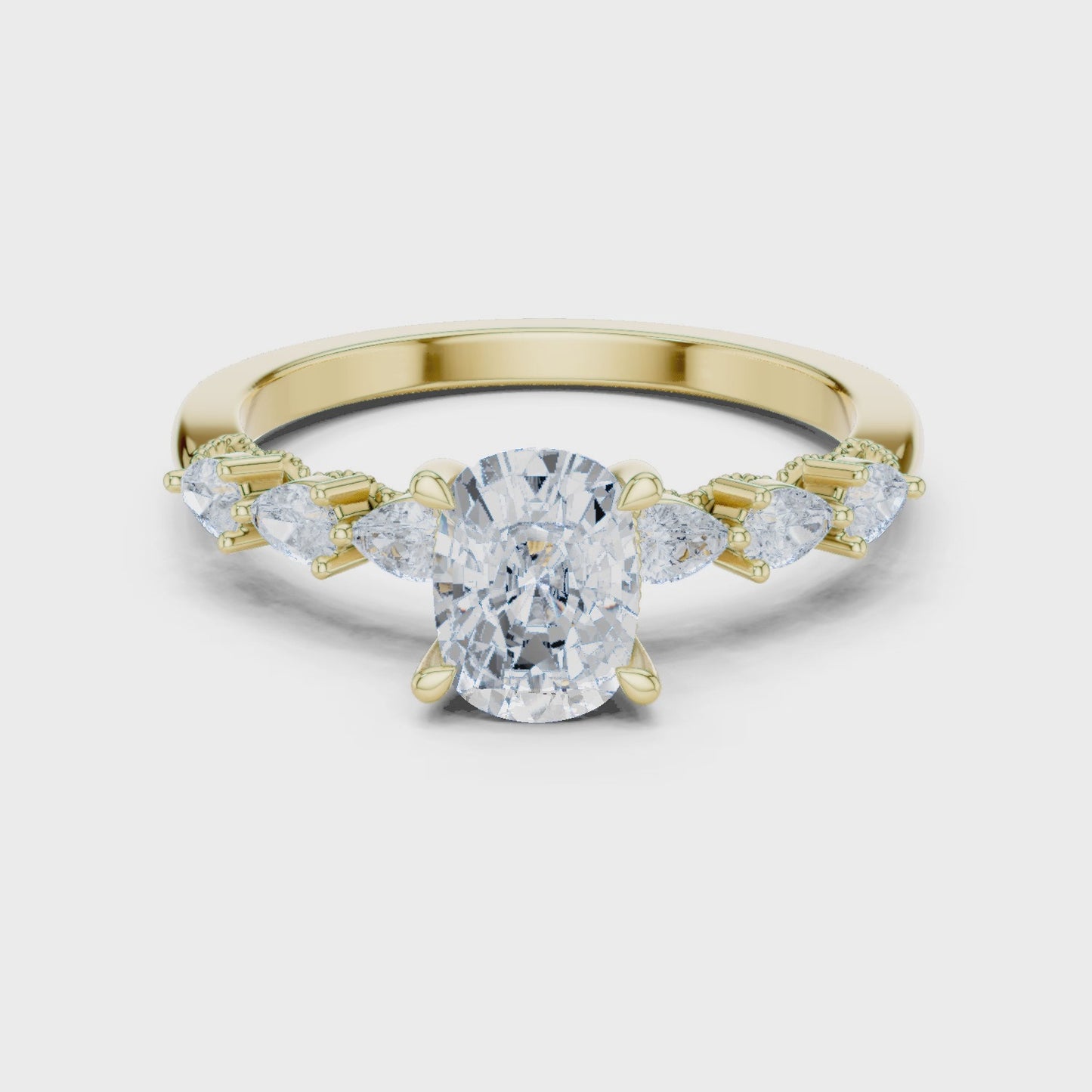 Apex Bloom Marquise Diamond Hidden Halo Ring