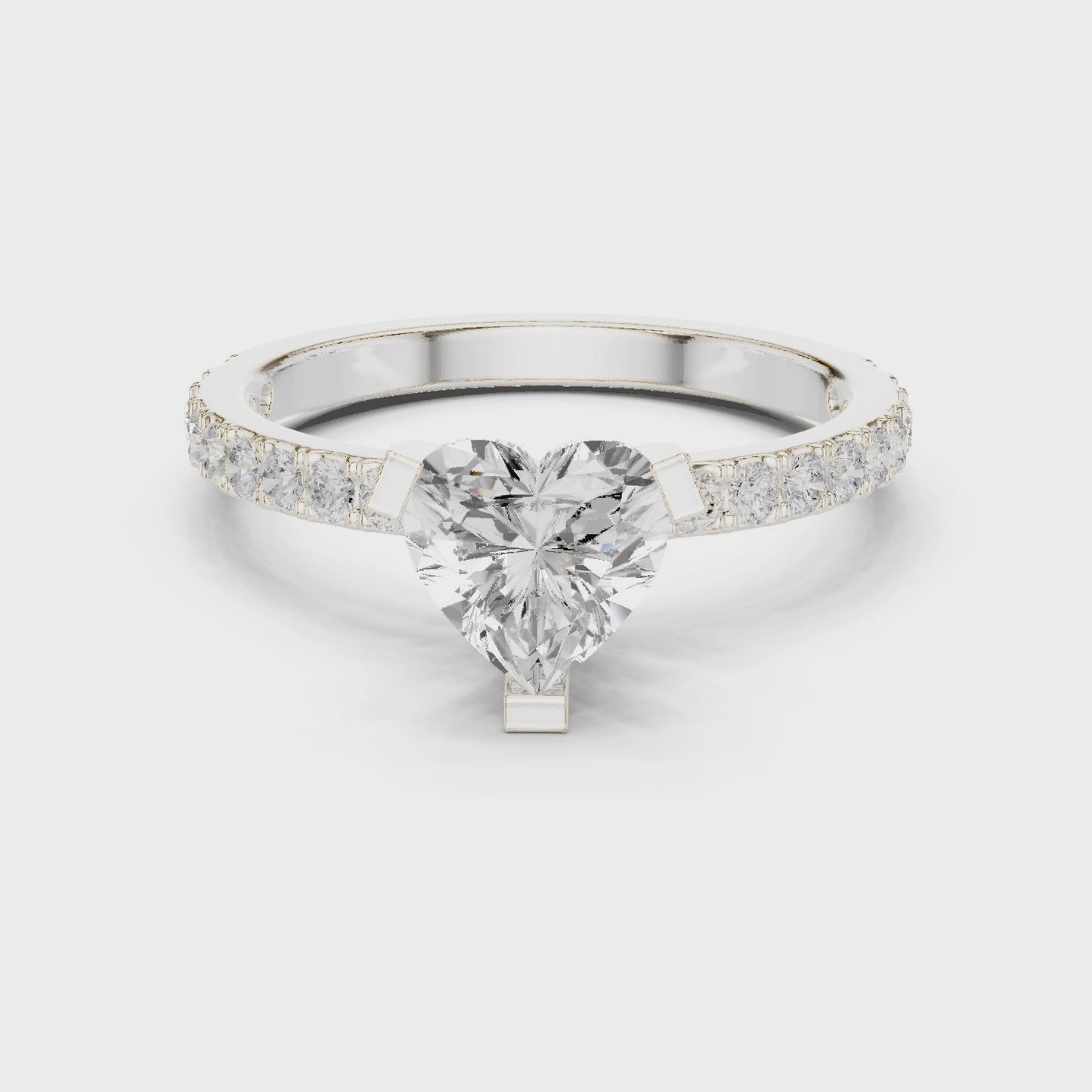 Pulse Heart Diamond Solitaire Promise Ring