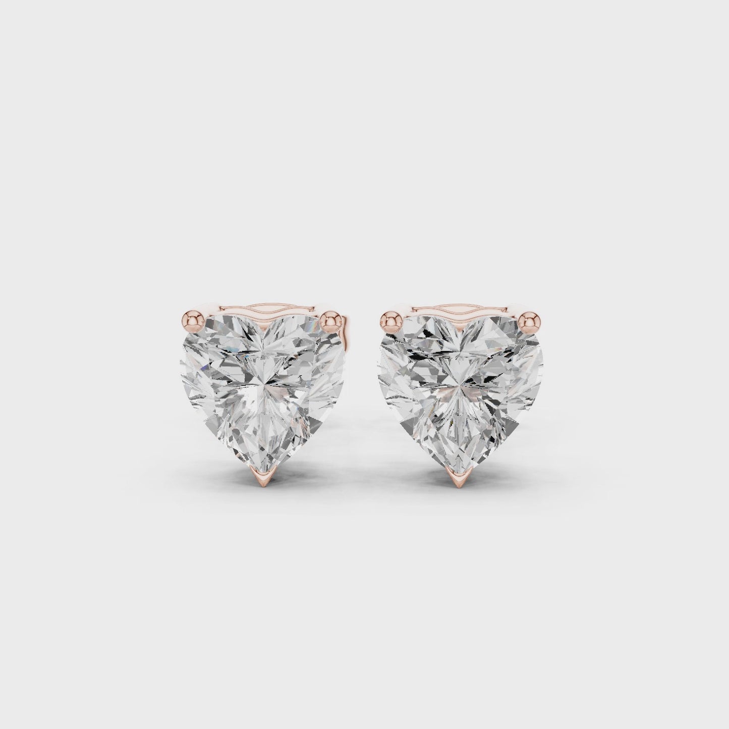 Heart of Forever Diamond Stud Earrings