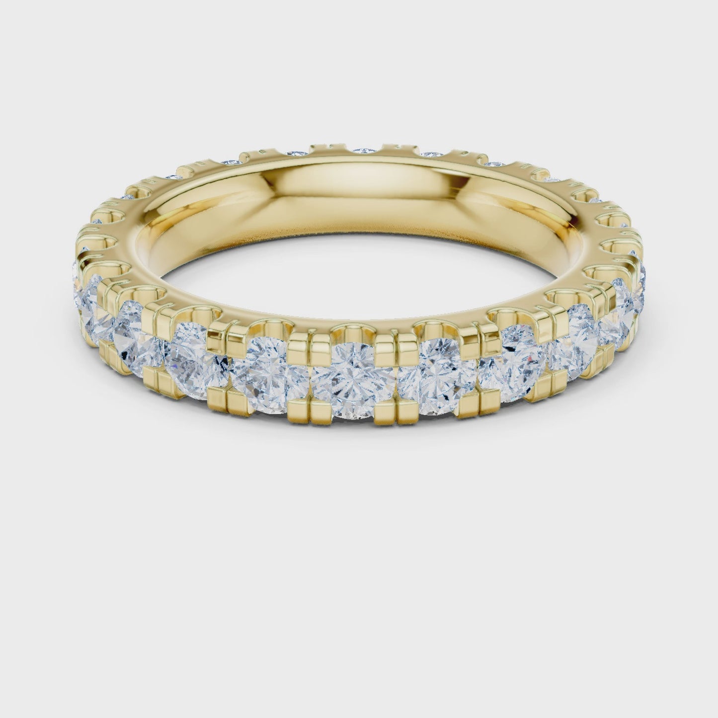 Lumen Line Round Diamond Full Eternity Band Ring