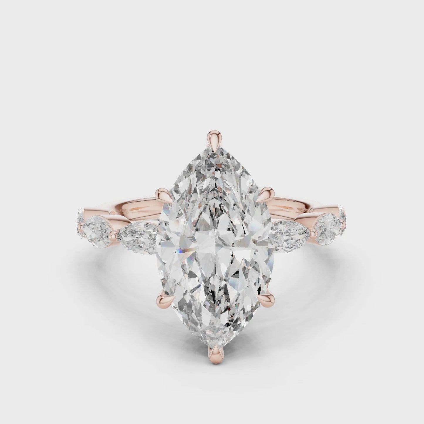 Celestia Elegant Luxury Marquise Diamond Accent Ring