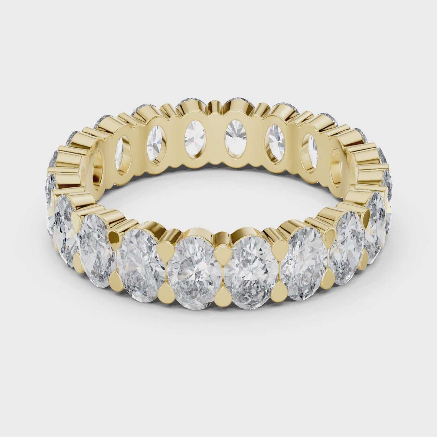 Infinite Oval Diamond Eternity Band Ring