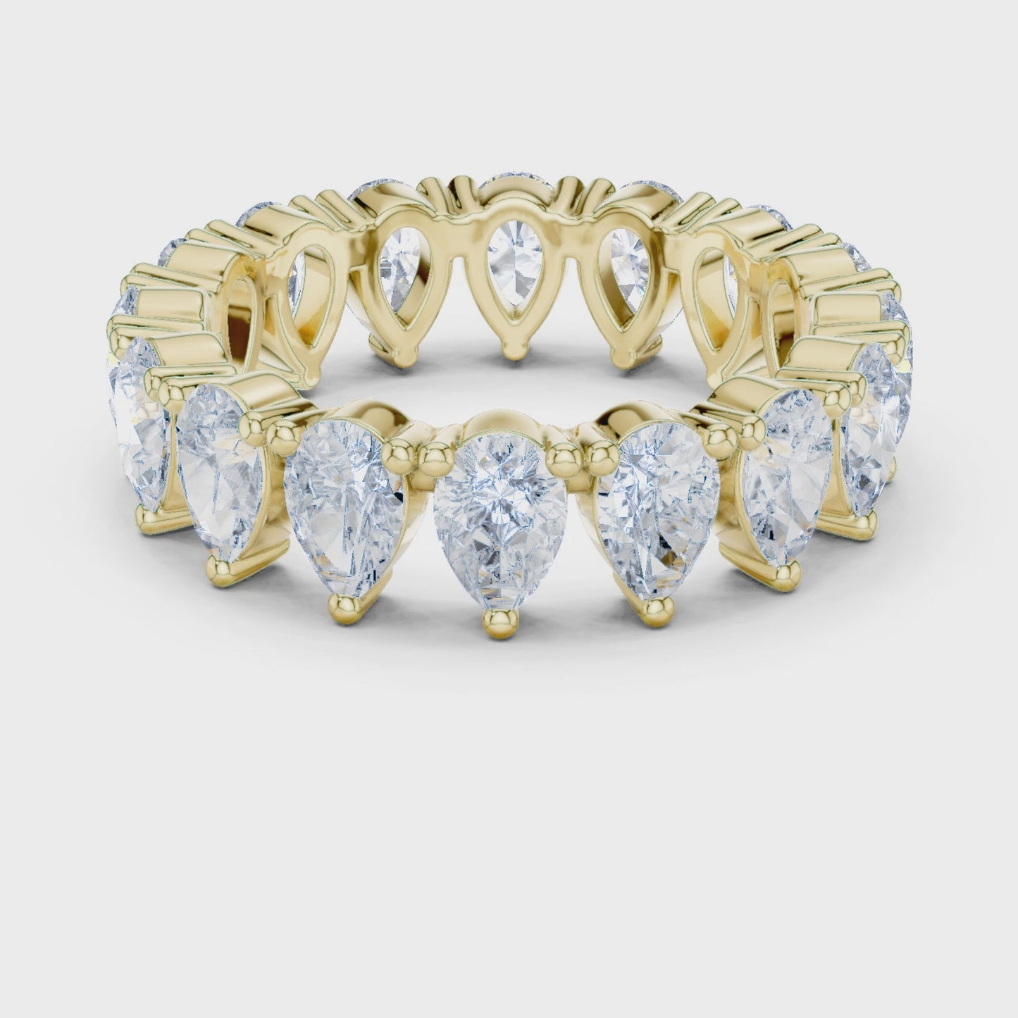 Apex Flow Pear Diamond Eternity Band Ring
