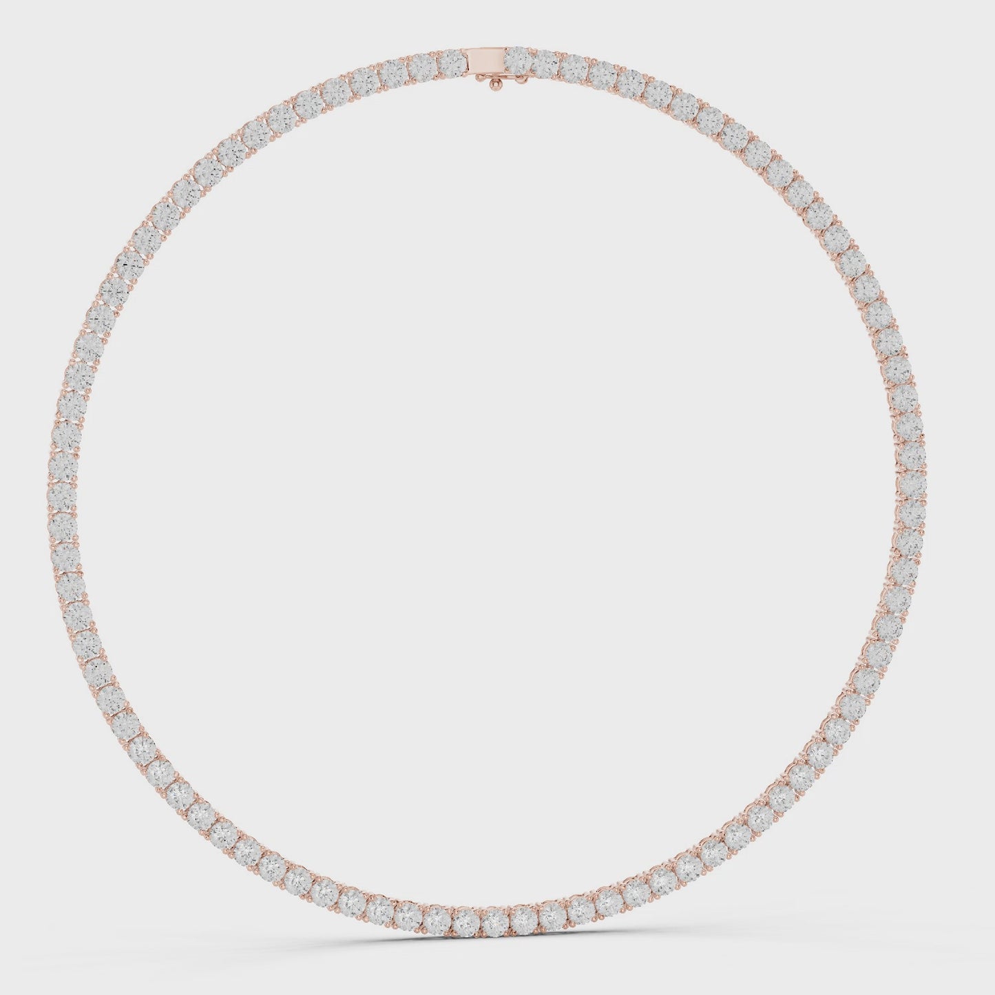 Timeless Everyday Luxury Round Diamond Tennis Necklace