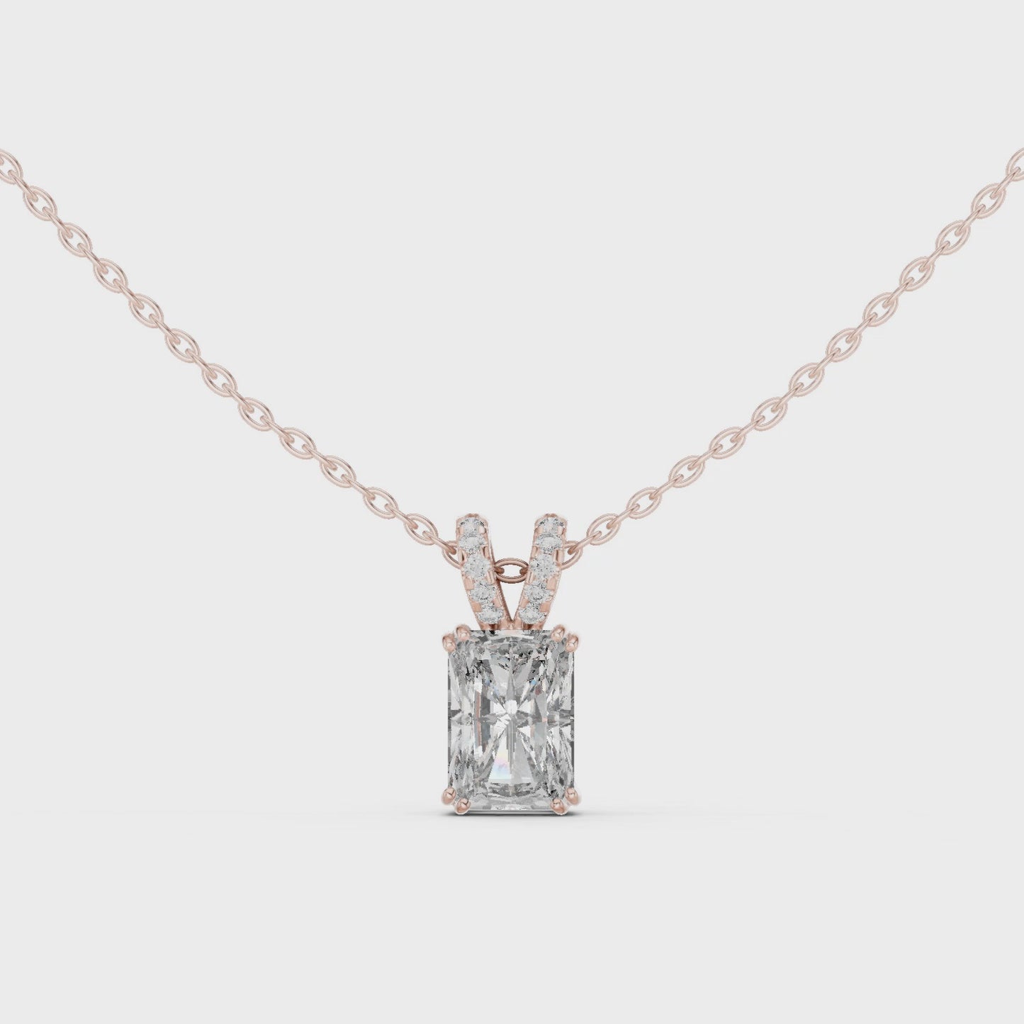 Timeless Everyday Brilliance Radiant Cut Diamond Solitaire Pendant