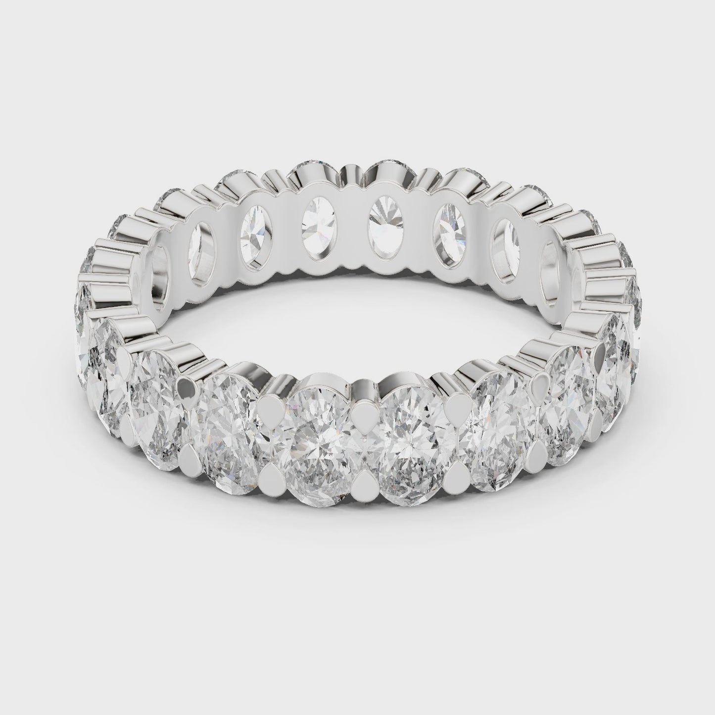 Infinite Oval Diamond Eternity Band Ring