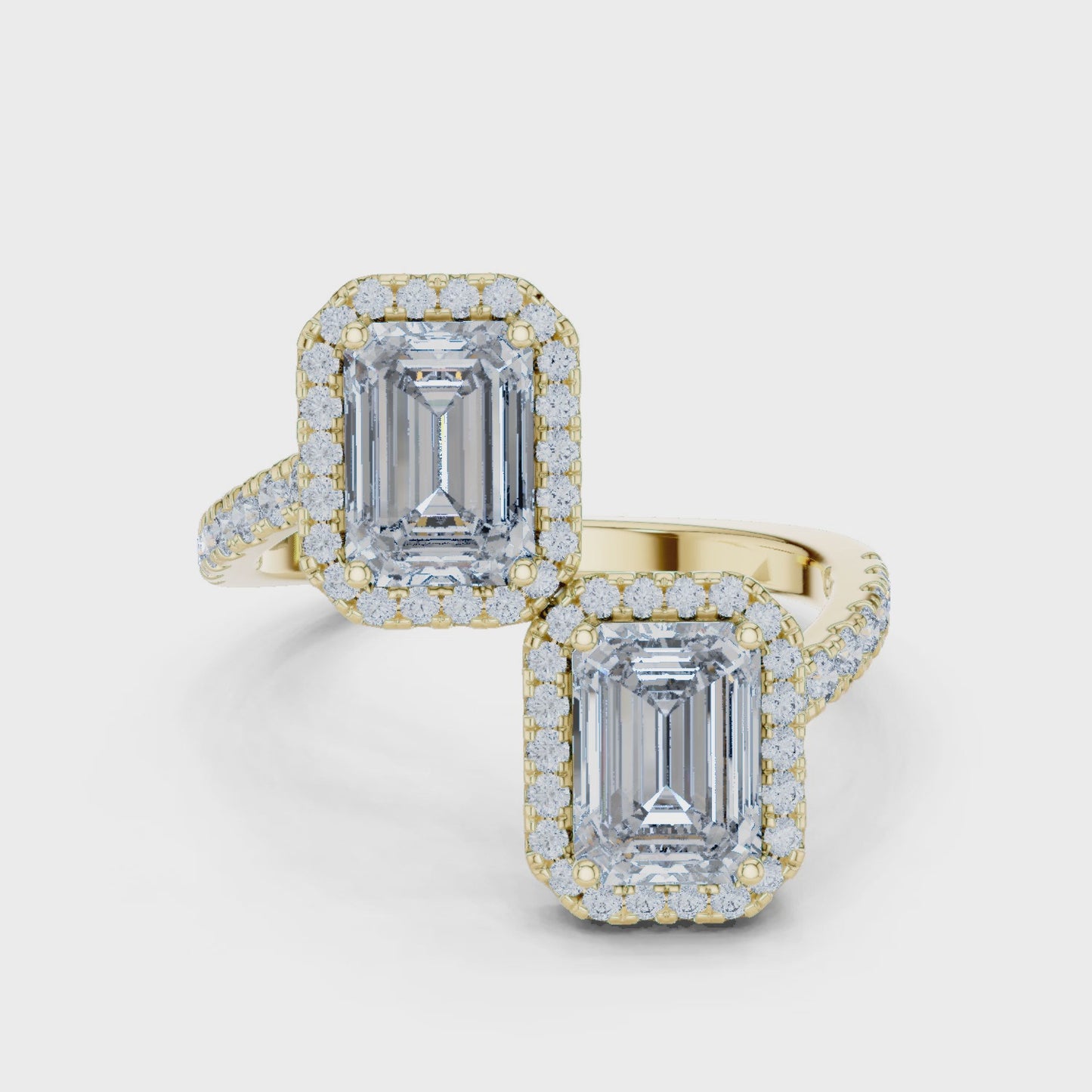 Aurevia Emerald Halo Wrap Ring