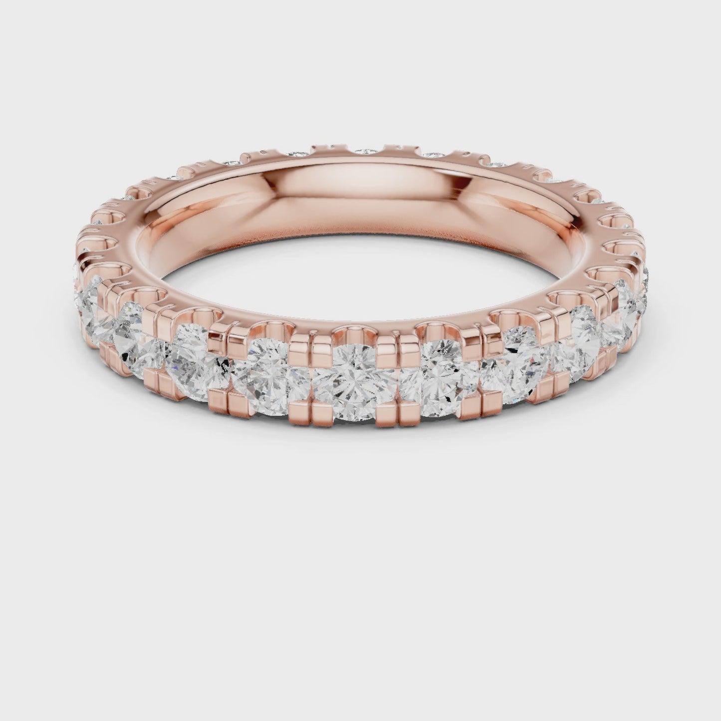 Lumen Line Round Diamond Full Eternity Band Ring
