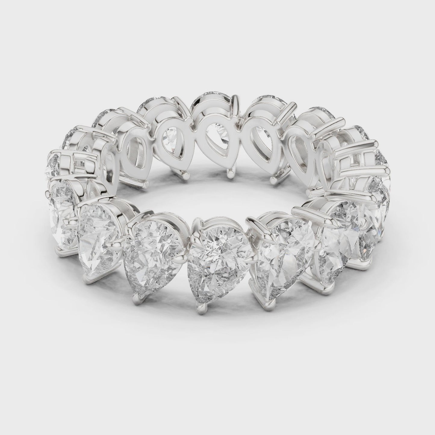 Prism Flow Pear Diamond Eternity Band Ring