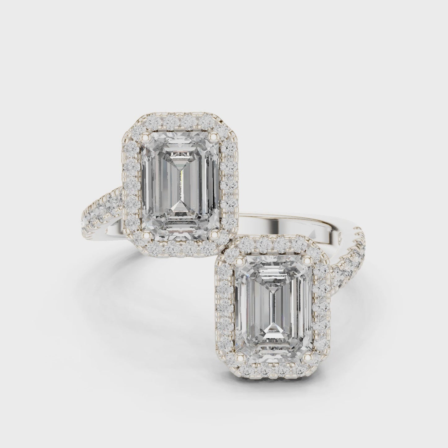 Aurevia Emerald Halo Wrap Ring