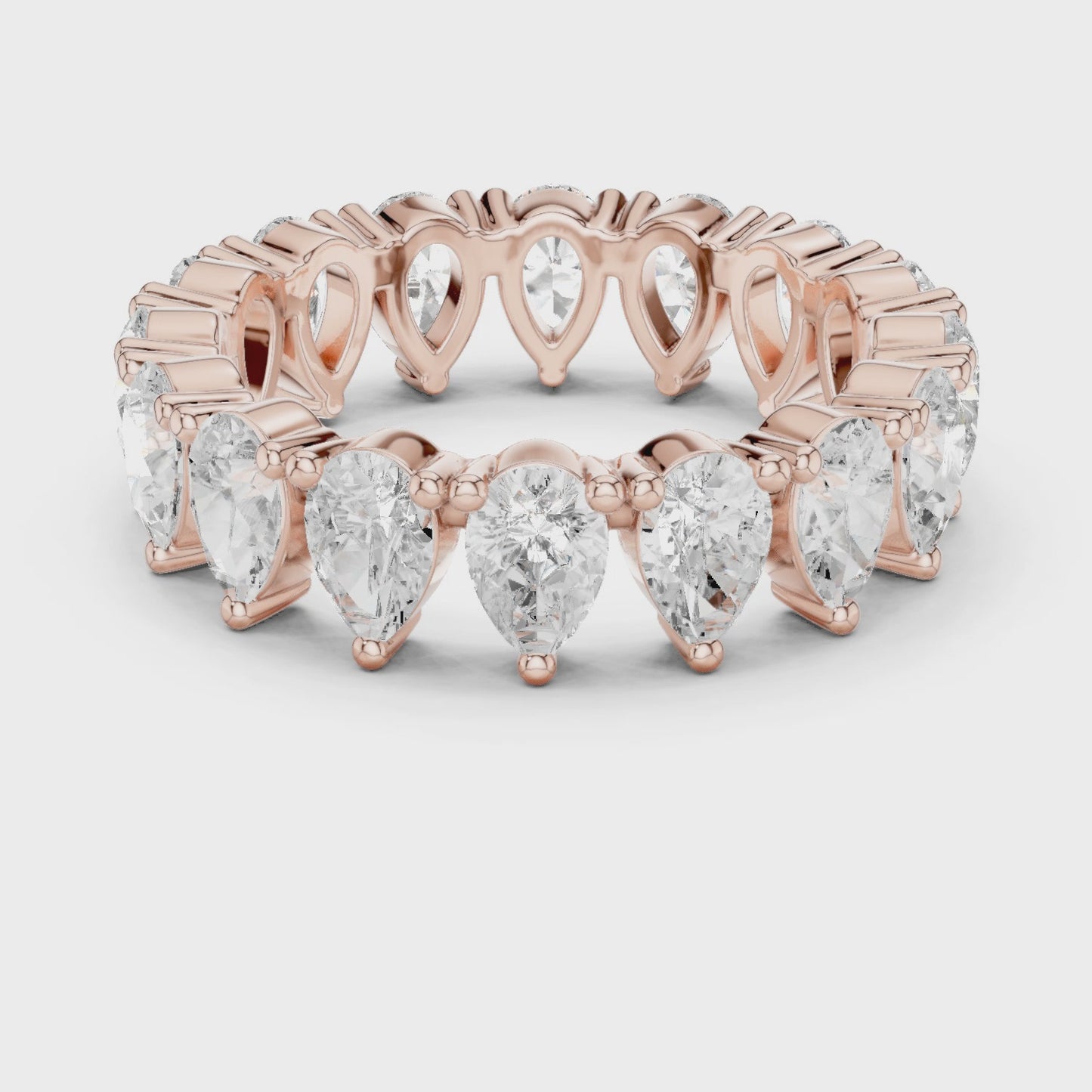 Apex Flow Pear Diamond Eternity Band Ring