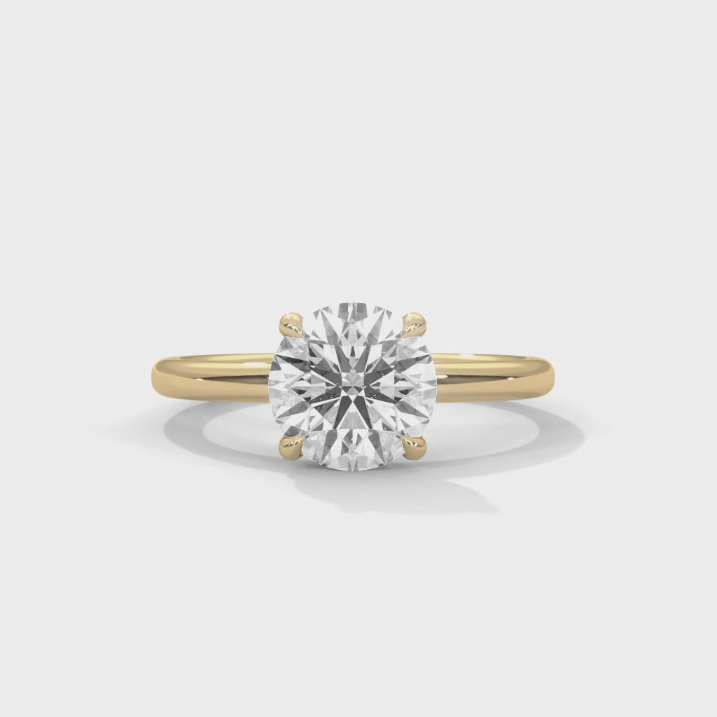 Classic Round Solitaire Diamond Engagement Ring