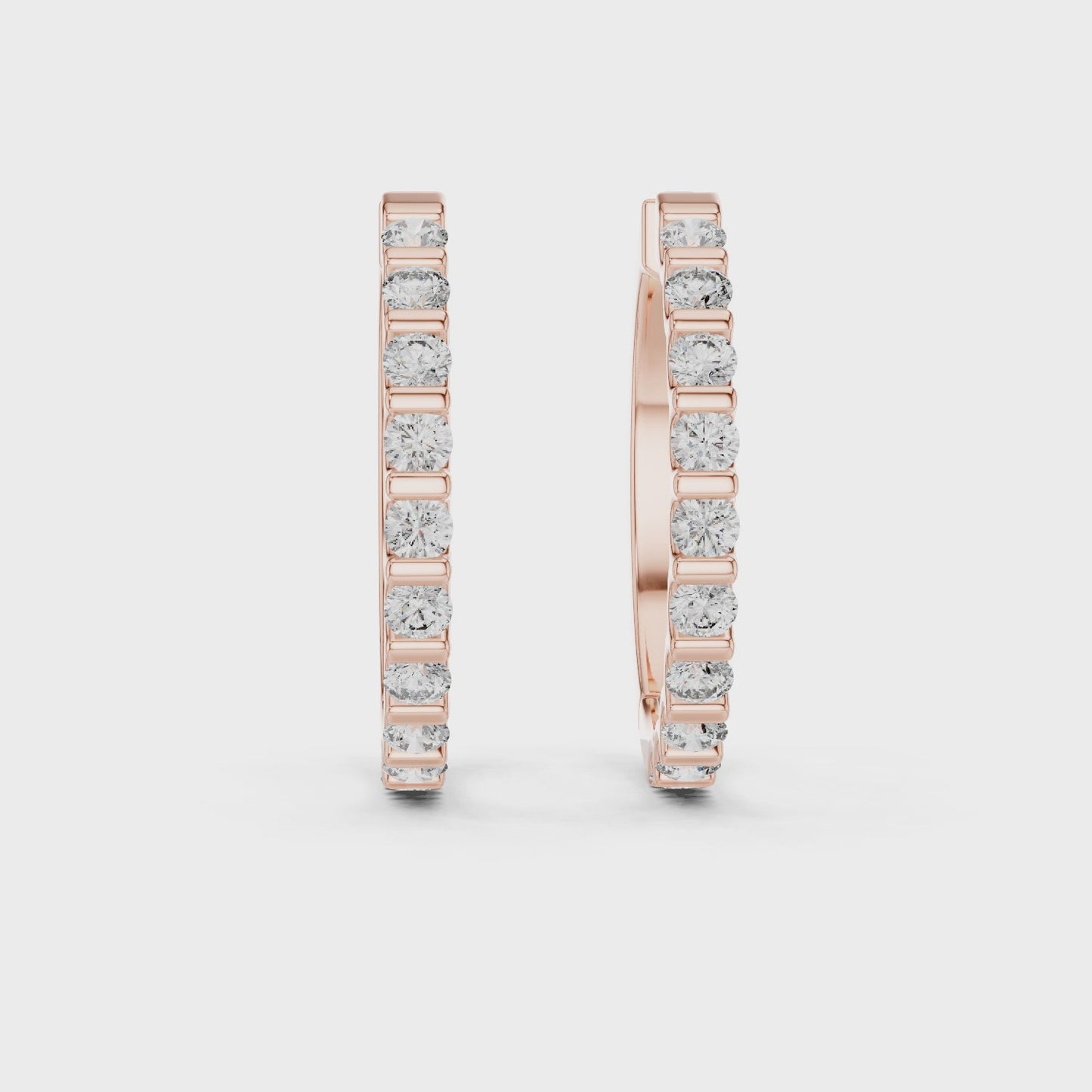 Inside-Out Diamond Hoop Earrings – Brilliant Round Diamond Sparkle