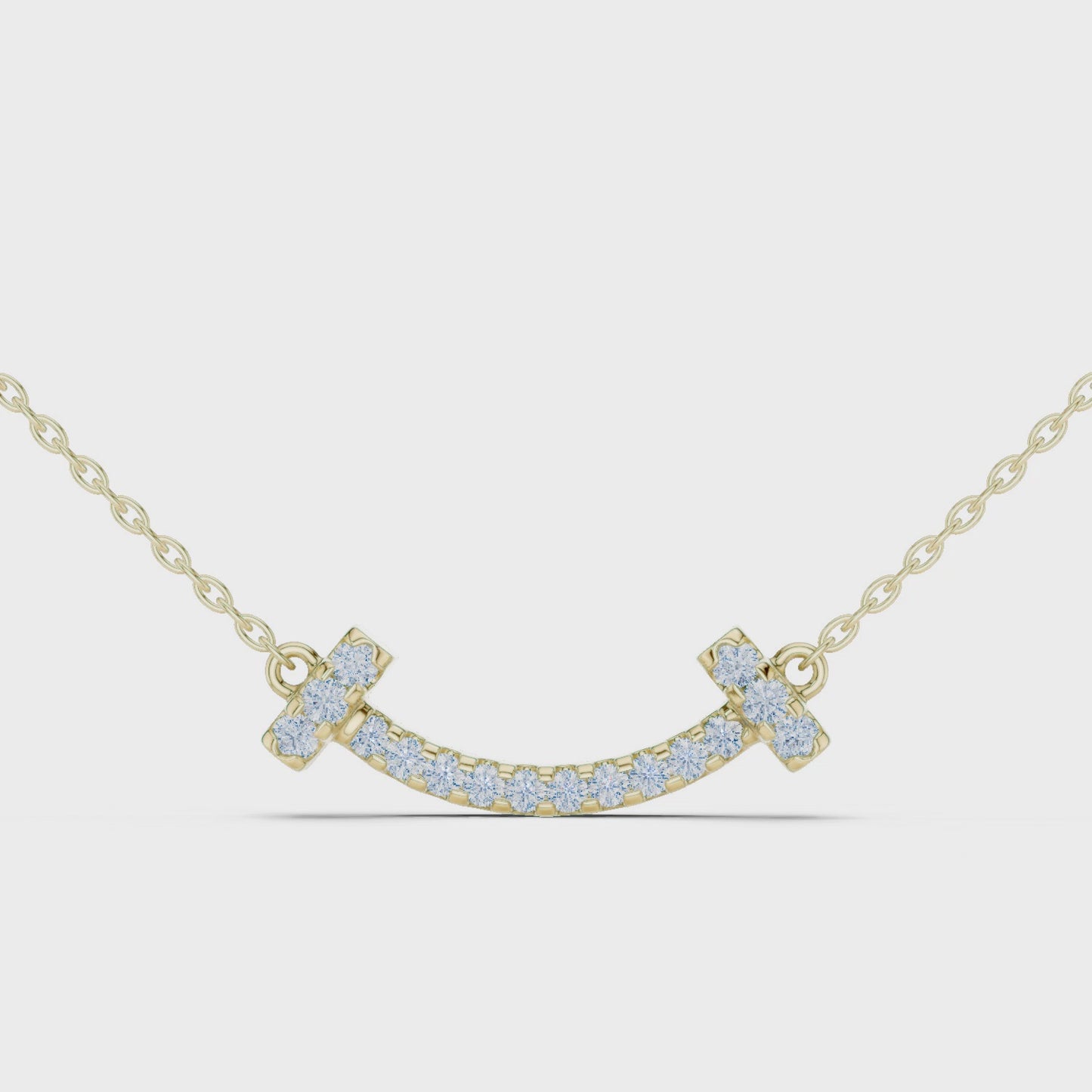 Modern Arc Diamond Necklace